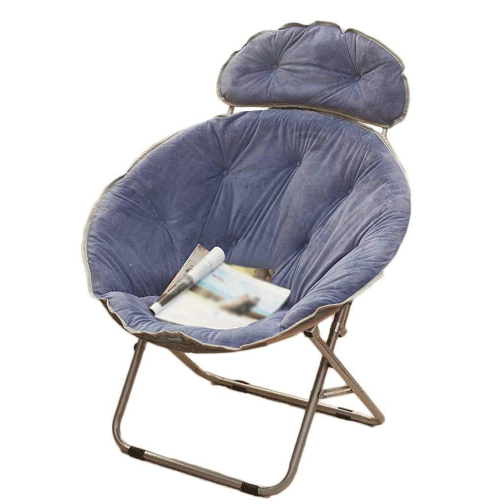 WSZJJ Foldable Lazy Sofa Chair - Padded Club Seat with Comfortable Cushion for Office, Living Room & Nap | Moon Chair for Relaxation (Color: E) | Perfect for Small Spaces, Lounging & Break Time