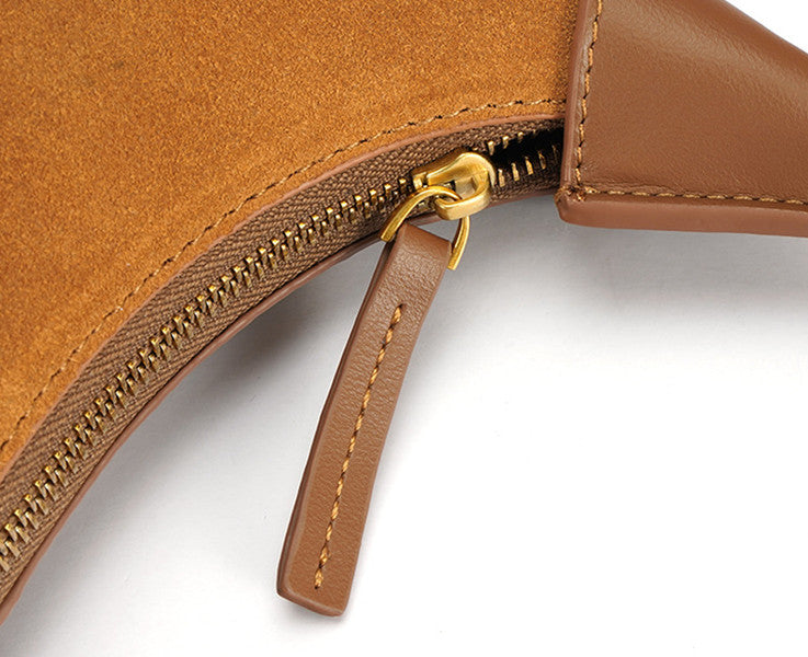 Stylish Semi-Circle Soft Leather Tote Bag for Women - Lightweight & Durable Handbag for Work, Travel & Everyday Use