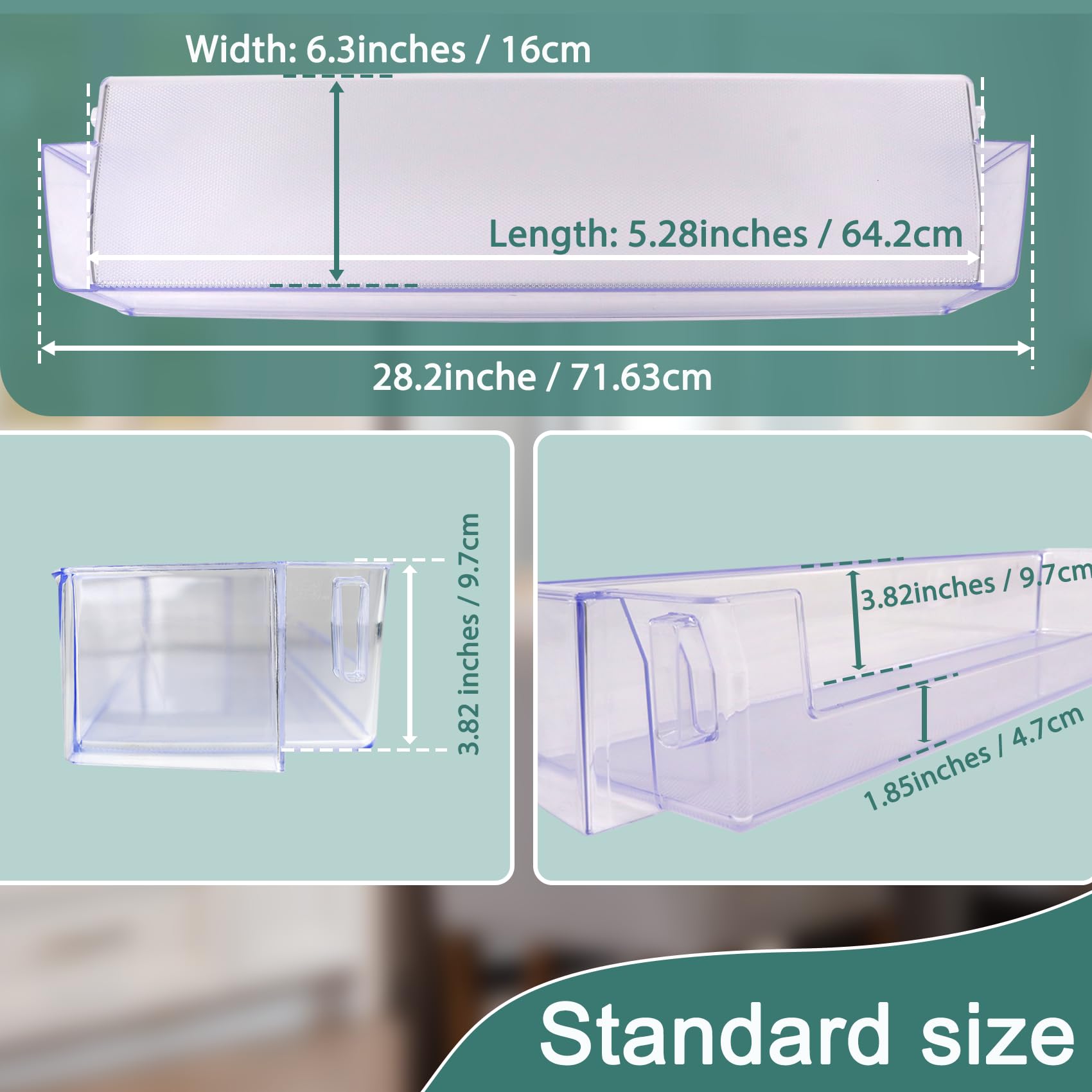 Samsung Refrigerator Door Bin Replacement - 28 Inch RT21M6213SR Door Shelf DA63-08646A Compatible with Samsung Fridge Models RT21M6215SR RT21M6215WW RT21M6213SG RT21M6213WW - Perfect for Kitchen Organization & Food Storage