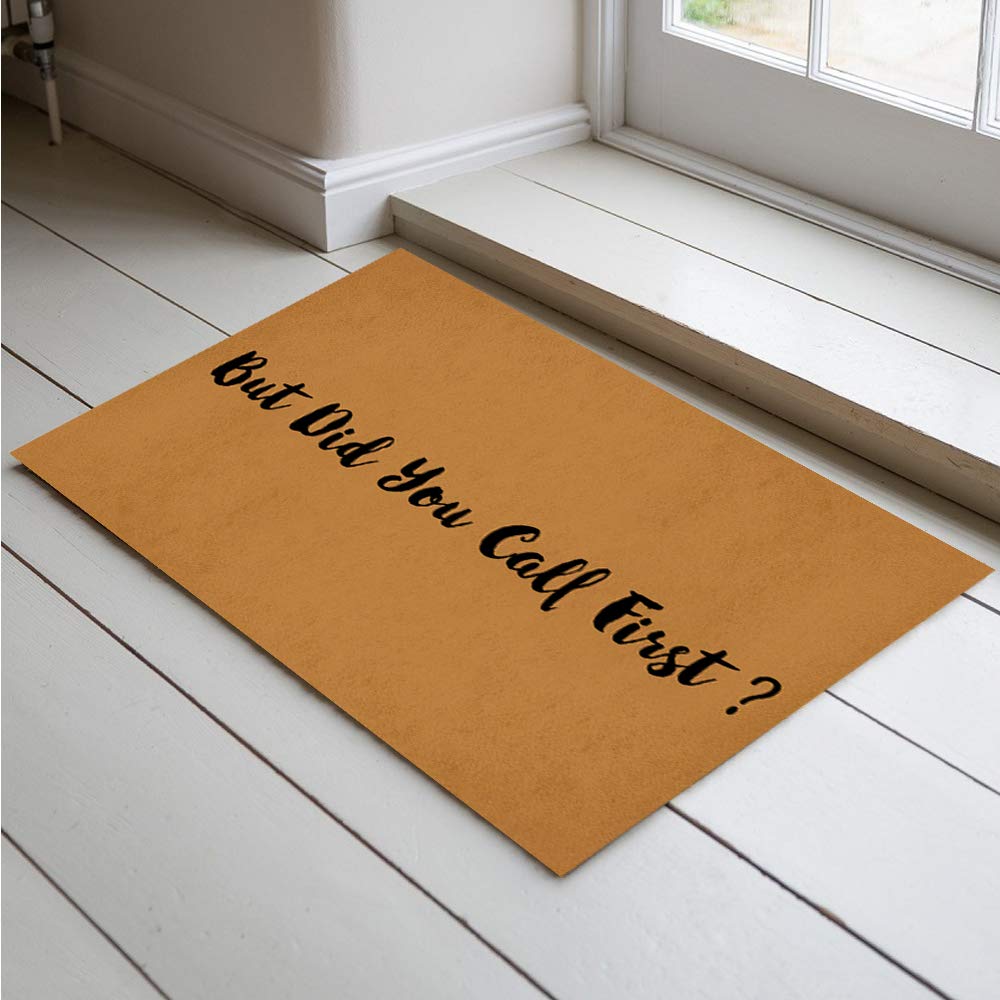 Jackey&Smith Welcome Doormat - Non-Slip Entryway Floor Mat for Front Door, Outdoor Balcony - 23.6x15.7 Inch Felt Fabric - Perfect for Home, Office & Apartment Entrance