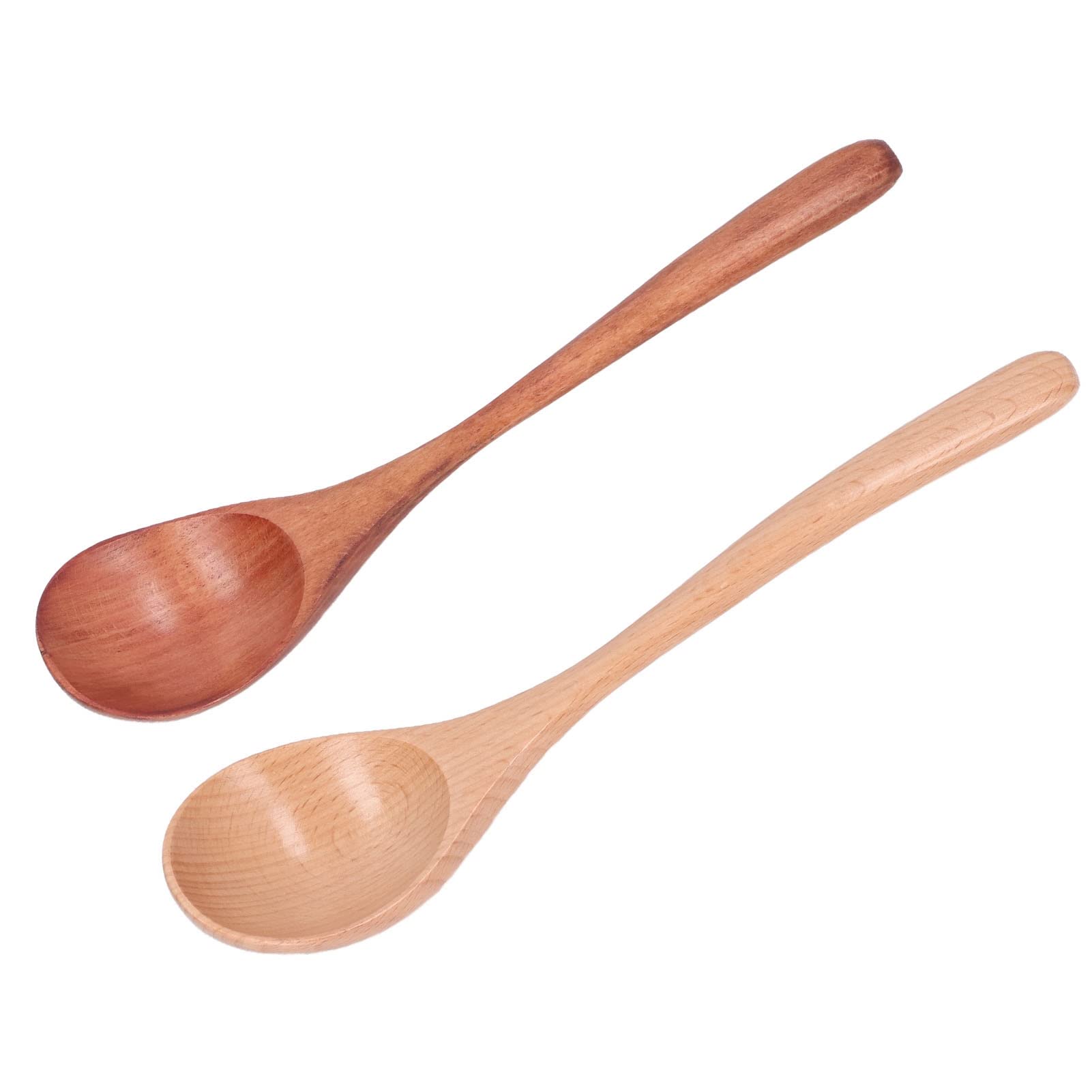 CHICIRIS Wooden Soup Spoon Set - Natural Wooden Spoons for Restaurant, Kitchen & Home - Comfort Grip Handles for Stirring, Serving & Eating - Perfect for Soup, Salad, Dessert & Cooking