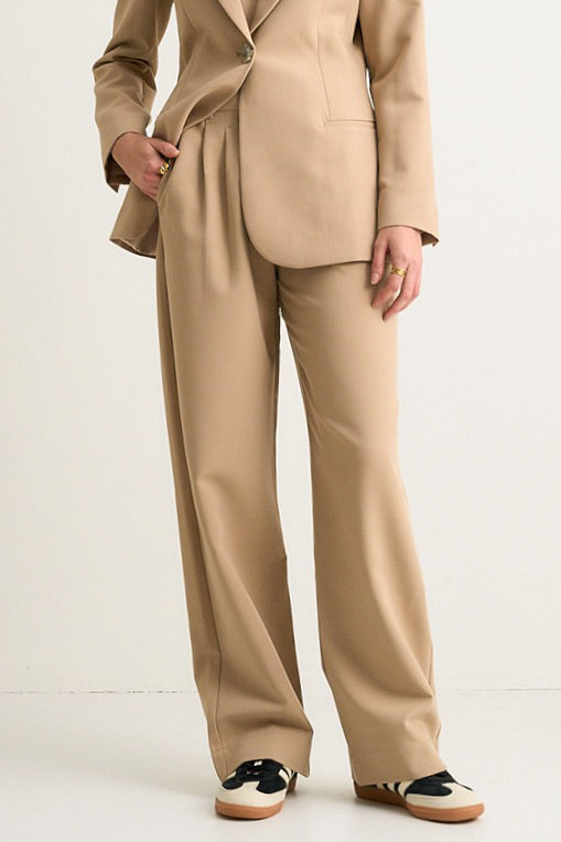 Sister Camel Textured Wide Leg Pants for Women - High Waisted Comfortable Lounge Pants - Perfect for Yoga, Travel, and Casual Wear