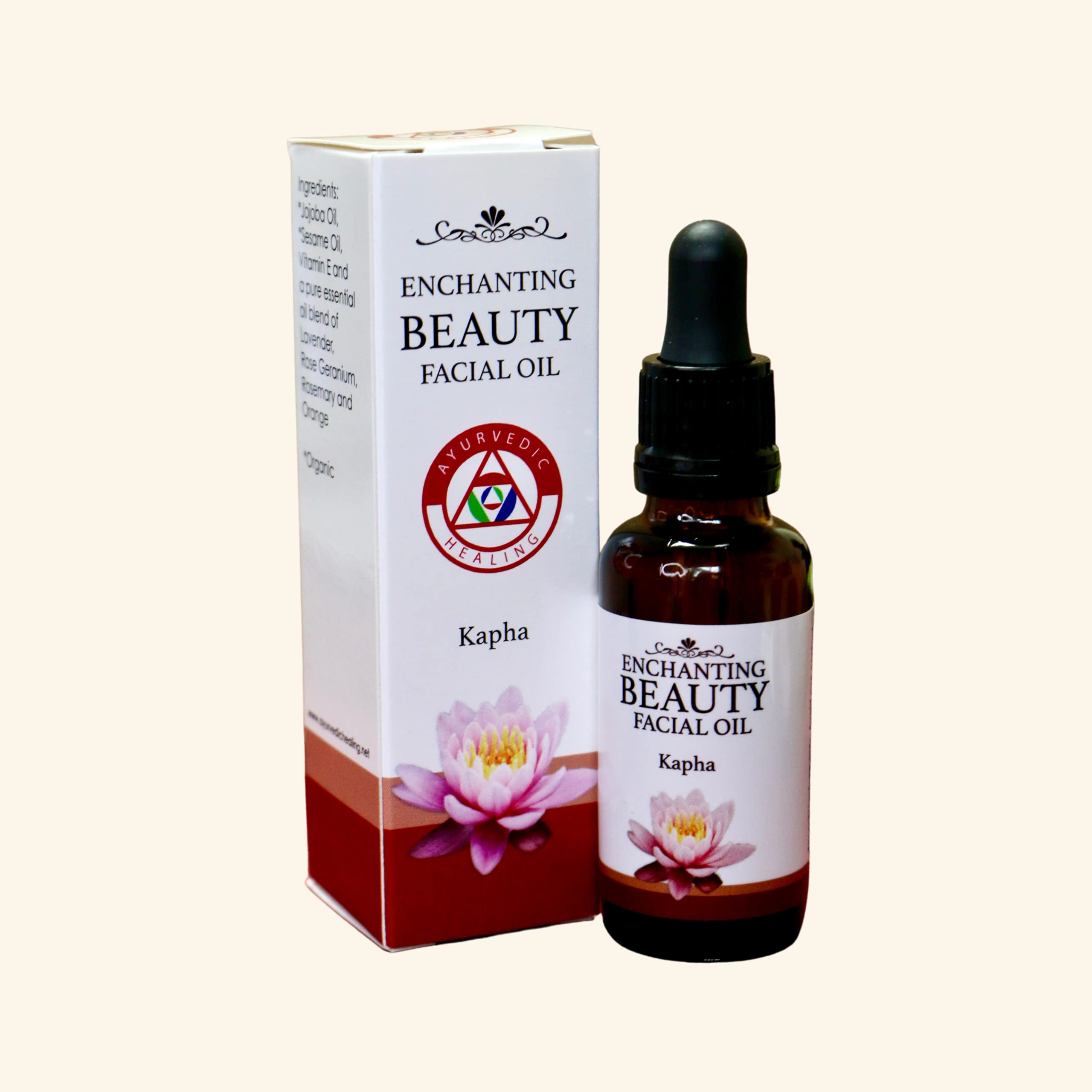 Organic Kapha Facial Oil for Glowing Skin - Hydrating & Nourishing Dry Skin - Perfect for Daily Skincare Routine & Ayurvedic Self-Care