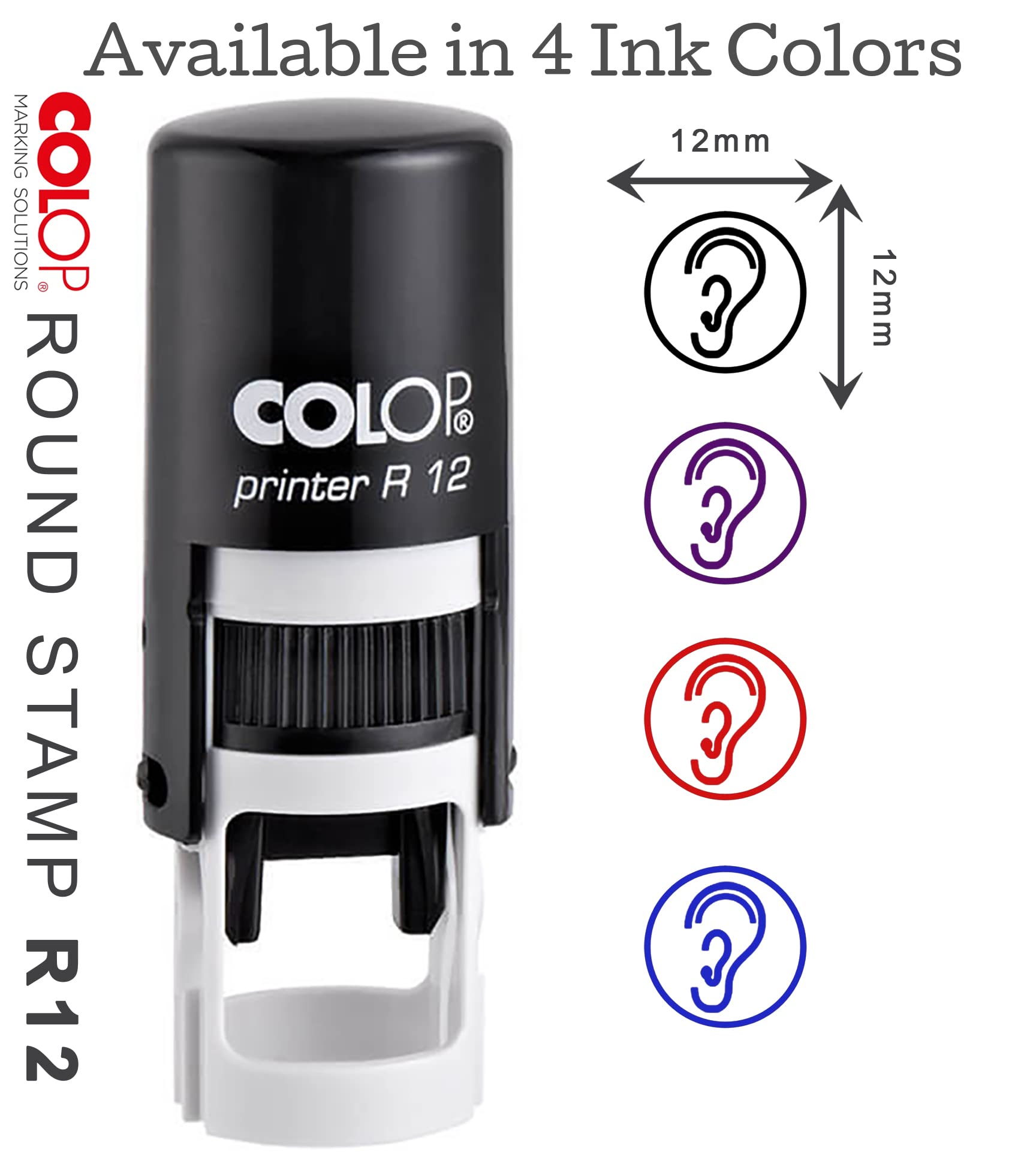 12mm Colop Round Self-Inking Stamp for Teachers & DIY Crafts