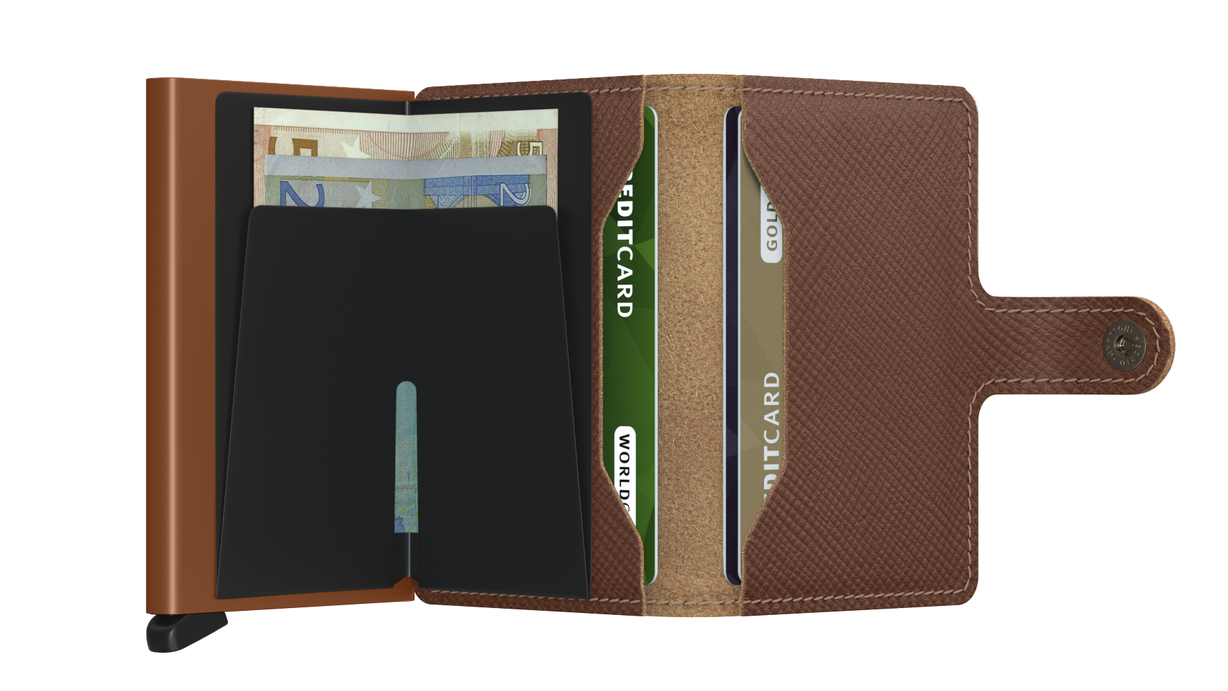 SECRID Miniwallet Saffiano Leather RFID Blocking Slim Wallet - Perfect for Travel, Business & Everyday Use