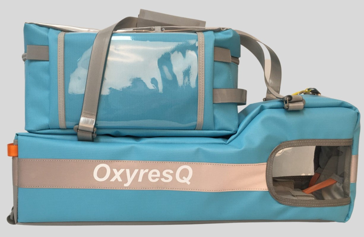 Oxygen Resuscitation Unit Oxi RESQ Emergency First Aid Kit (Blue) - Portable CPR Device for Cardiac Arrest & Respiratory Emergencies - Perfect for Hospitals, Ambulances & Home First Aid Kits