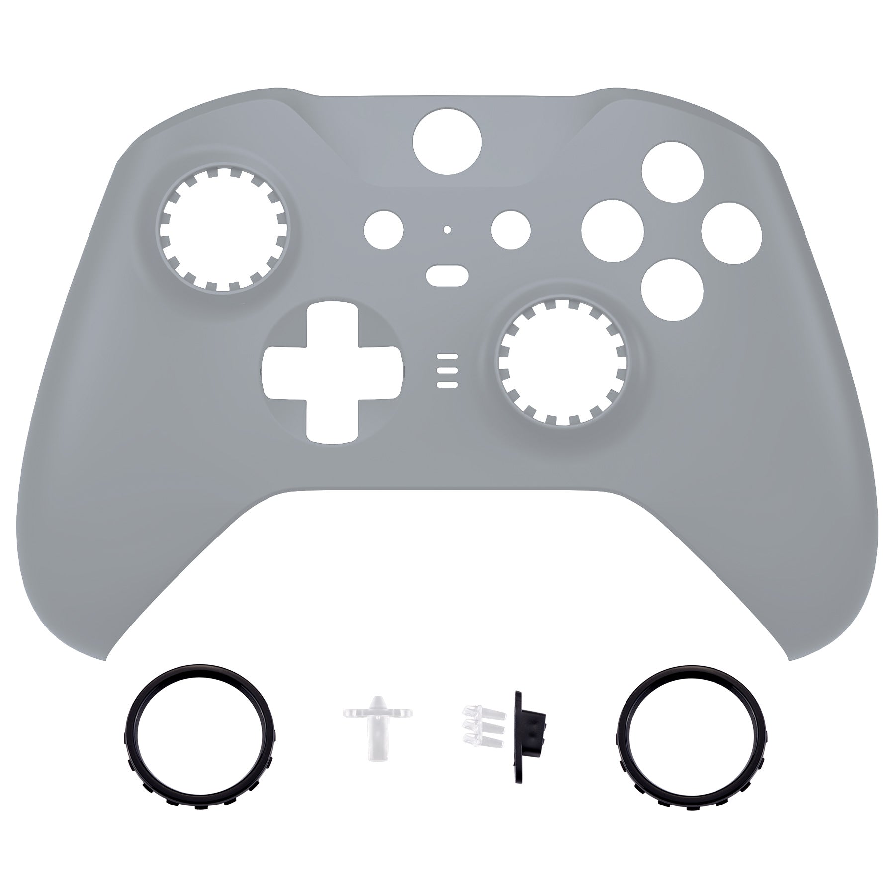 eXtremeRate Replacement Front Housing Shell Case with Accent Rings for Xbox One Elite Series 2 & Elite 2 Core Controller (Model 1797) - New Hope Gray | Custom Gaming Accessories for Enhanced Gameplay Experience
