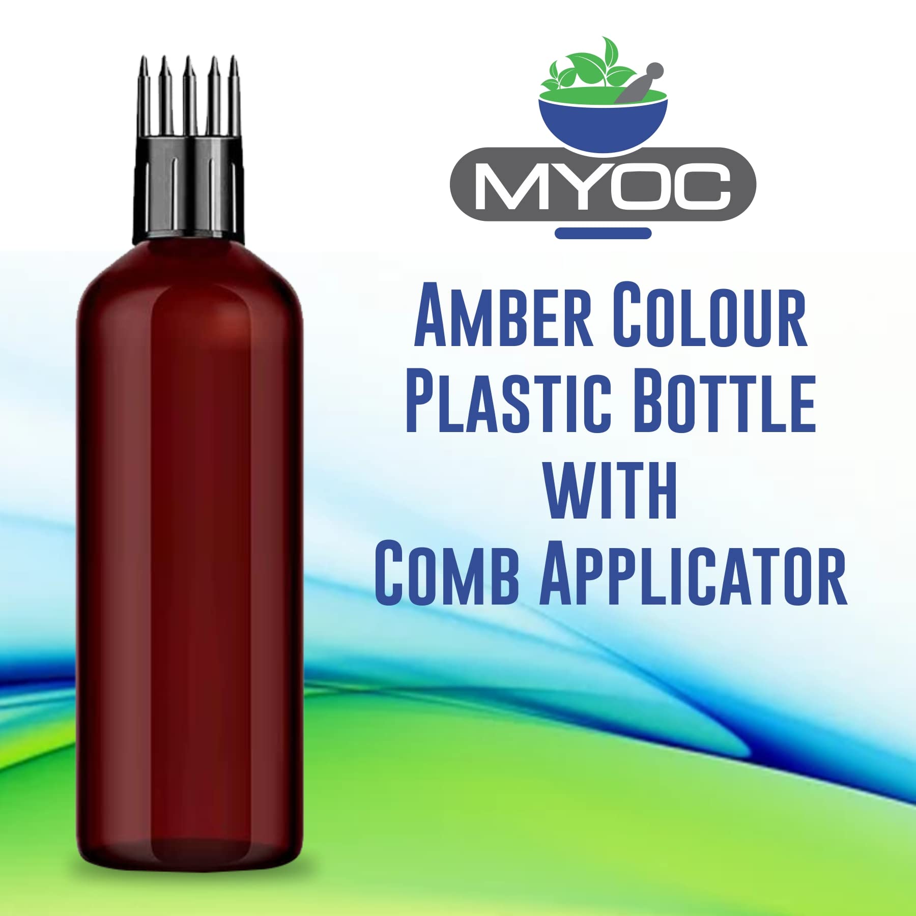 MYOC Refillable Applicator Bottles with Multi-Point Nozzle Cap - 100ml (4 Pack) | Precision Dispensing for Hair Oils, Serums & Liquid Solutions | Perfect for Salon, Home Hair Care & DIY Beauty Products