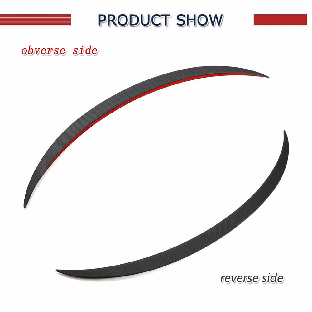 Premium Real Carbon Fiber Rear Trunk Spoiler for Tesla Model 3 (2017-2023) - Matte Black OEM Style Wing | Enhance Aerodynamics & Sporty Look | Perfect for Car Enthusiasts & Performance Upgrades