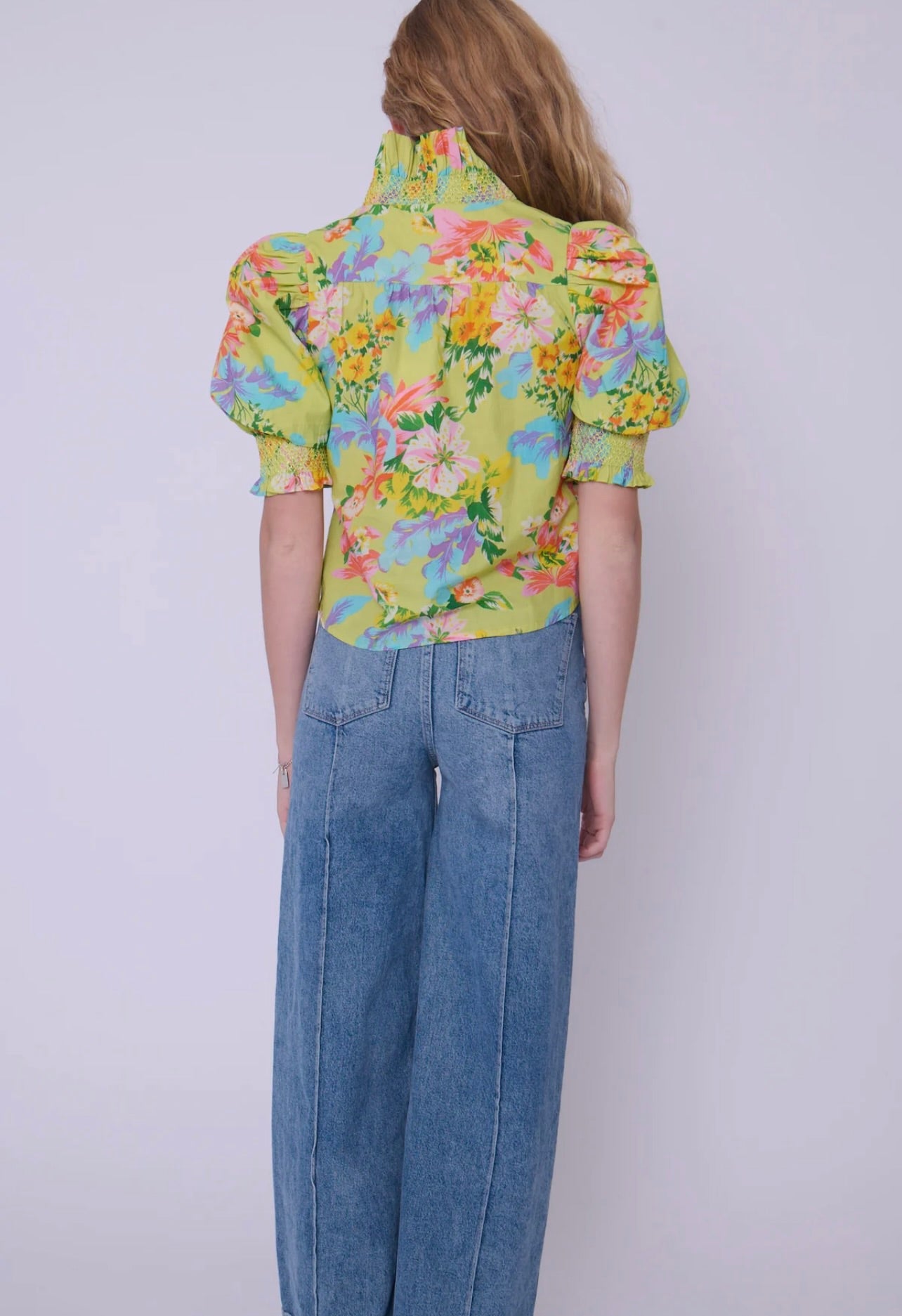 Zuri Women's Short Sleeve Blouse - Floral Print Mitzi Top for Casual Wear | Perfect for Summer Outfits, Office & Date Night