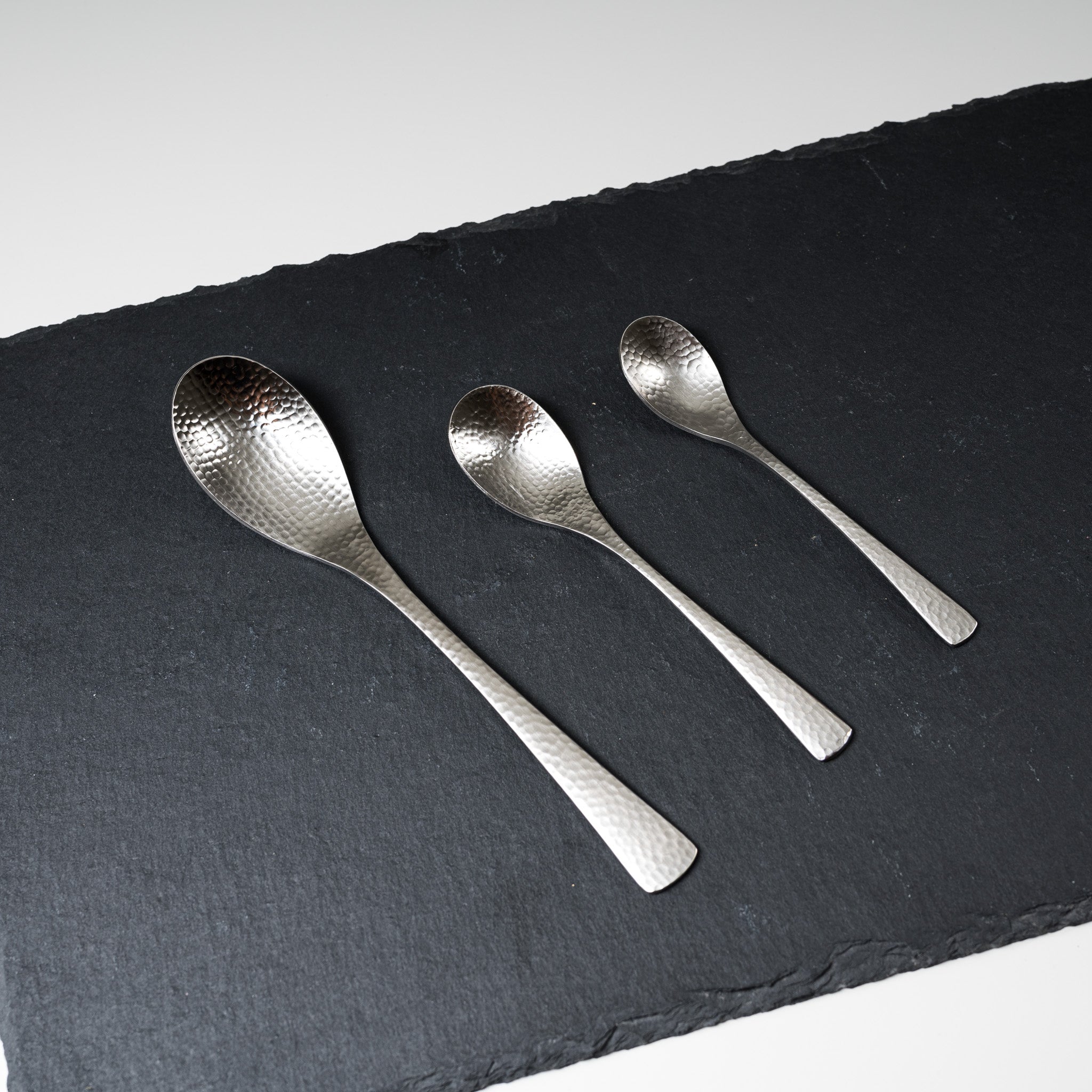 Tsubame Sanjo Premium Stainless Steel Single Spoon - 3 Sizes (Small, Medium, Large) for Dining, Cooking & Food Styling