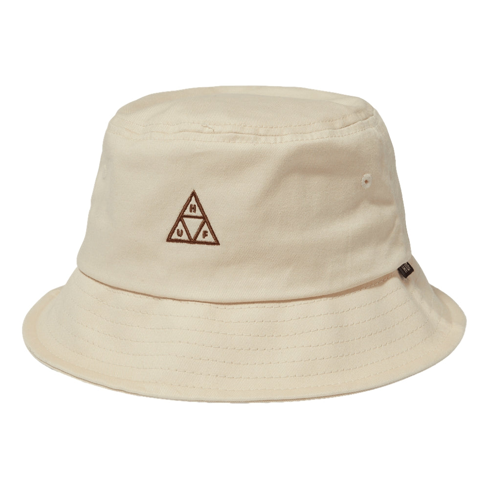 HUF Set TT Bucket Hat - Natural Color Adjustable Cotton Baseball Cap for Men & Women - Perfect for Outdoor Activities, Beach, and Casual Wear