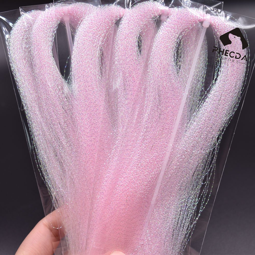 10 Packs Crystal Flash Fly Fishing Line - Premium Fly Tying Material for Dry Flies & Fishing Lures - Perfect for Trout, Salmon & Bass Fishing in Rivers & Lakes