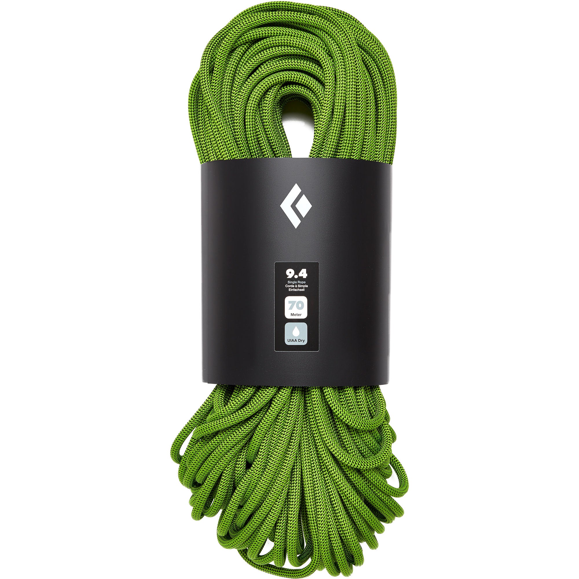 Black Diamond 9.4 Dry Climbing Rope - Lightweight & Durable for Rock Climbing, Mountaineering & Outdoor Adventures | Perfect for Ice Climbing & Alpine Expeditions