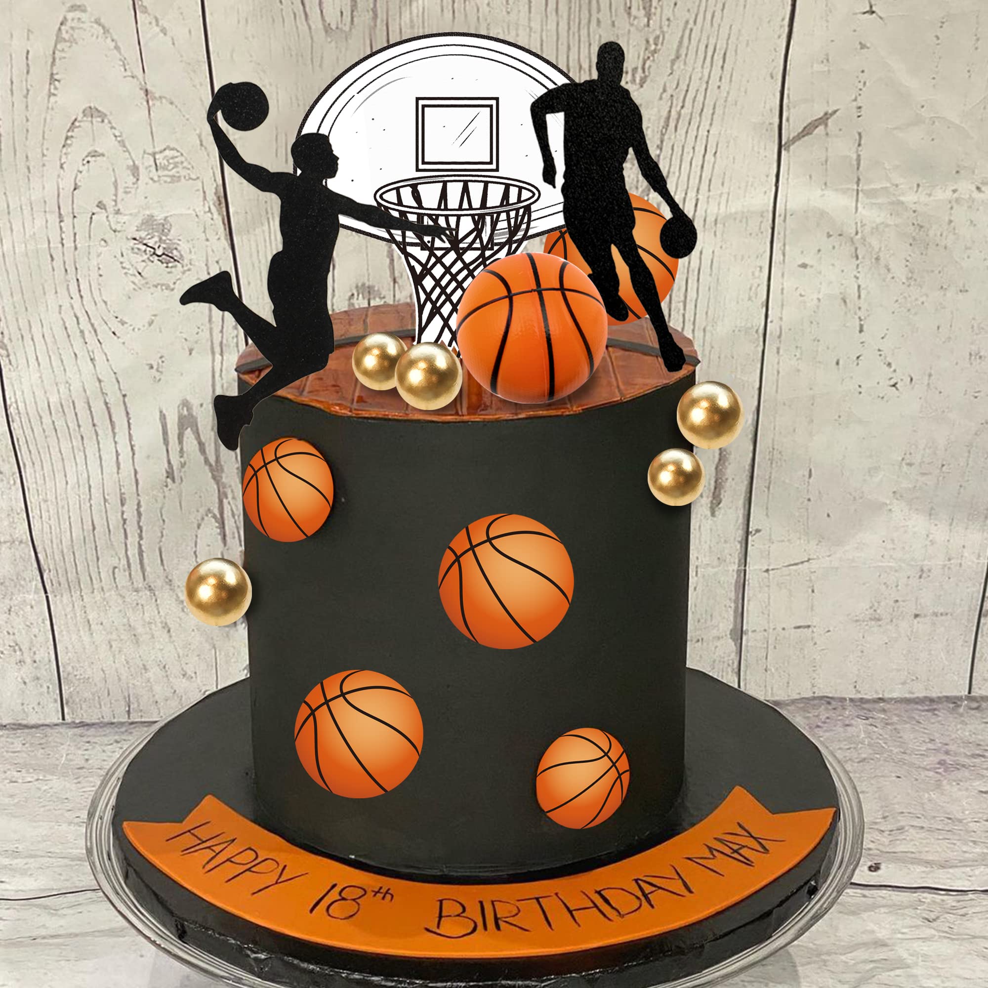 20 PCS Basketball Cake Toppers - Star Themed Birthday Party Decorations for Sports Cakes, Cupcakes & Desserts | Perfect for NBA, March Madness & Basketball Theme Parties