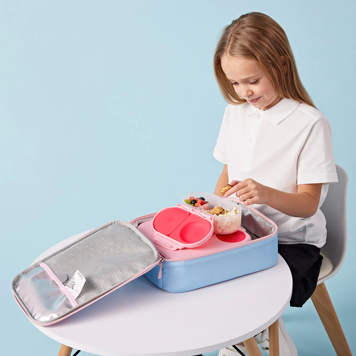 b.box Snack Box for Kids - Leak-Proof, BPA-Free Food Container in Flamingo Fizz Pink | Perfect for School Lunches, Travel & On-the-Go Snacks