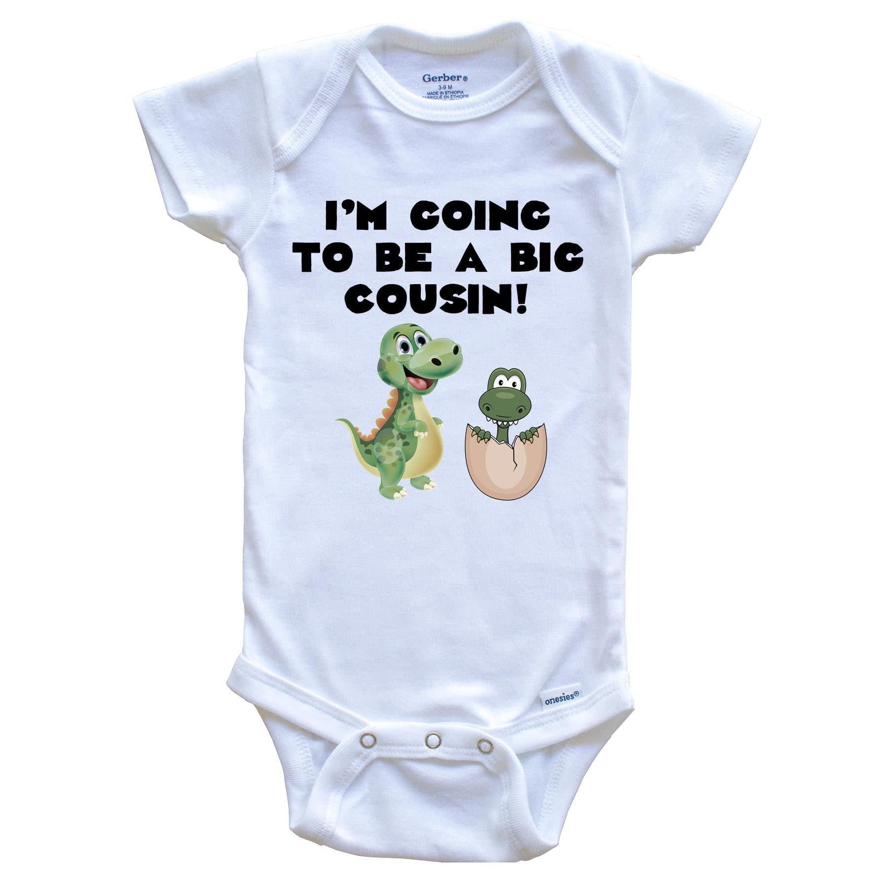 Dinosaur One-Piece Baby Bodysuit - Big Cousin Announcement Outfit | Newborn Baby Gift for Cousins | Perfect for Family Photos & Special Occasions