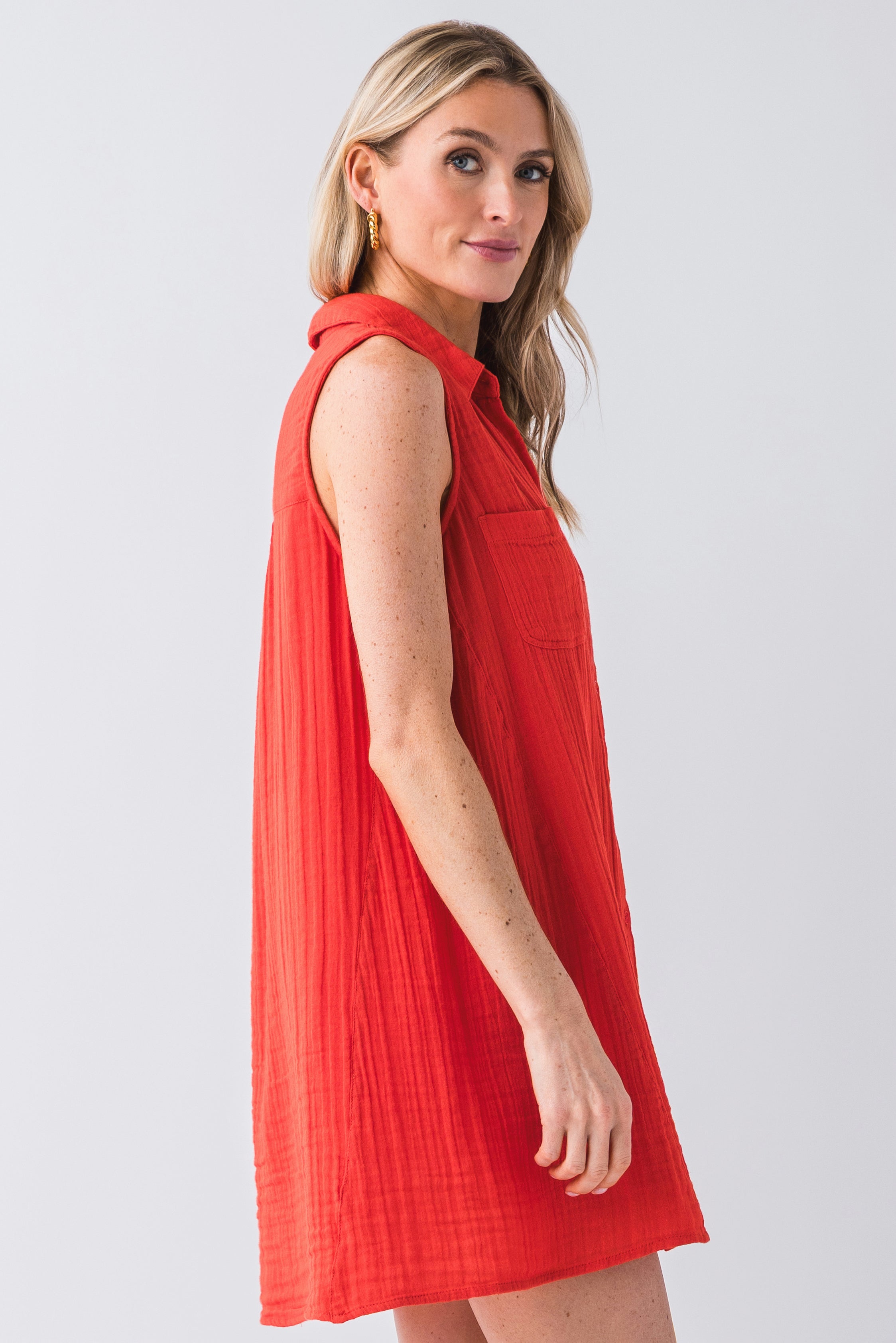 Z Supply Women's Lightweight Mini Dress - Flowy Short Sleeve Summer Dress for Casual Outings, Beach Cover Up & Date Night