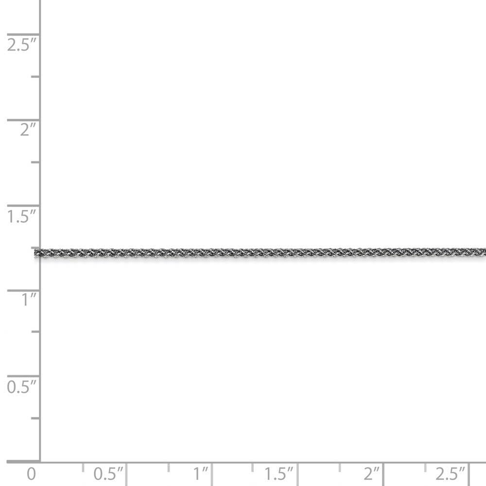 10K White Gold Solid Spiga Chain Anklet - 1.25mm Black Bow Detail, 10 Inch Adjustable Ankle Bracelet for Women | Elegant Gift for Bridesmaids, Birthday & Anniversary