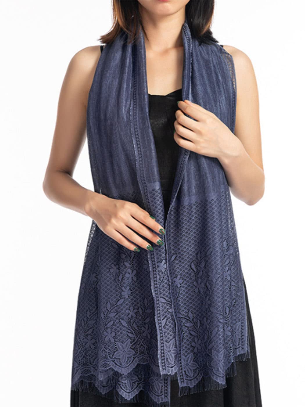 Elegant Lace Shawls and Wraps for Women - Floral Mesh Wedding Scarf, Evening Party Dress Accessories for Brides and Special Occasions | Perfect for Weddings, Galas, and Formal Events