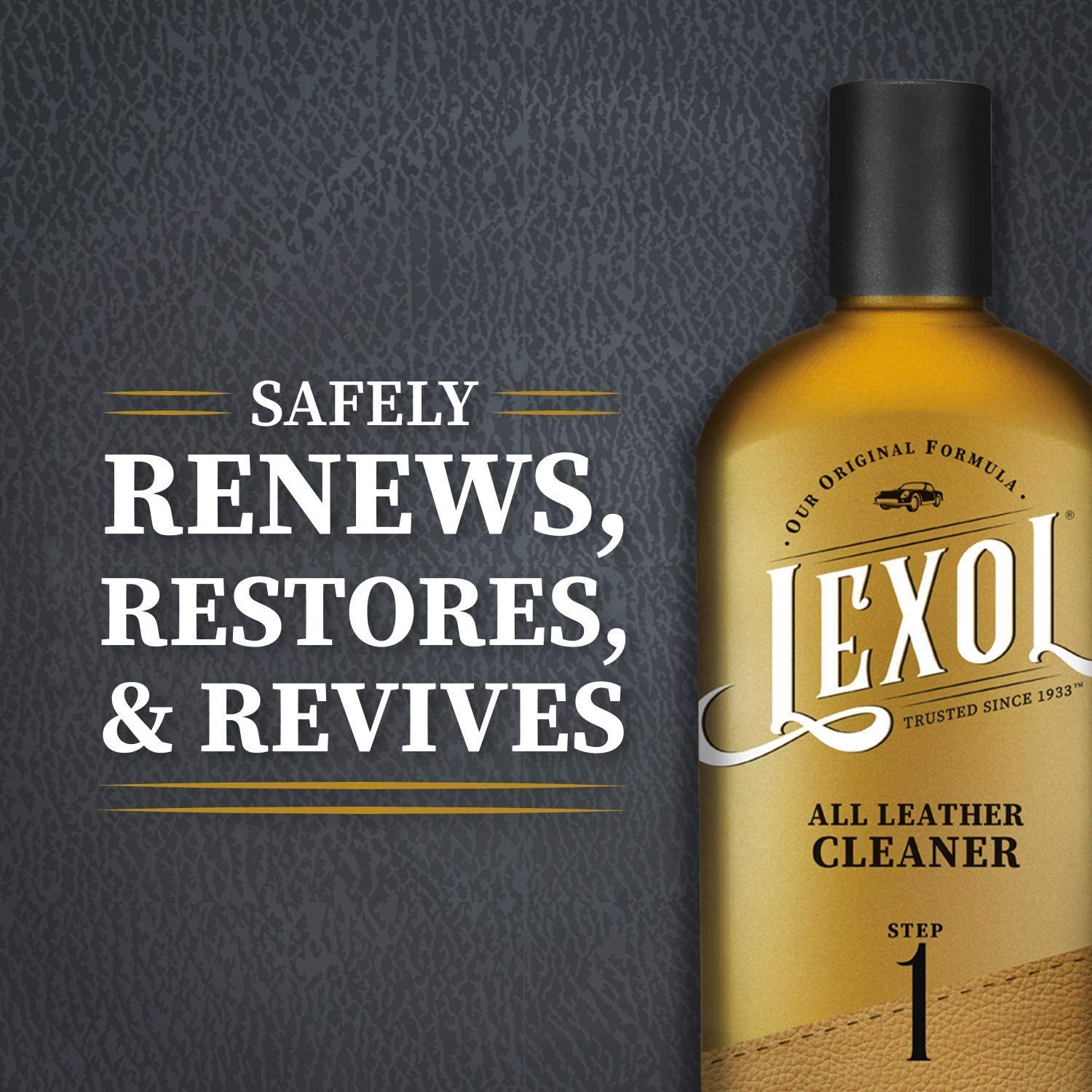 LEXOL All Leather Cleaner - 16.9 oz Bottle | Safe for Car Seats, Furniture, Jackets & Bags | Premium Leather Conditioner & Protector