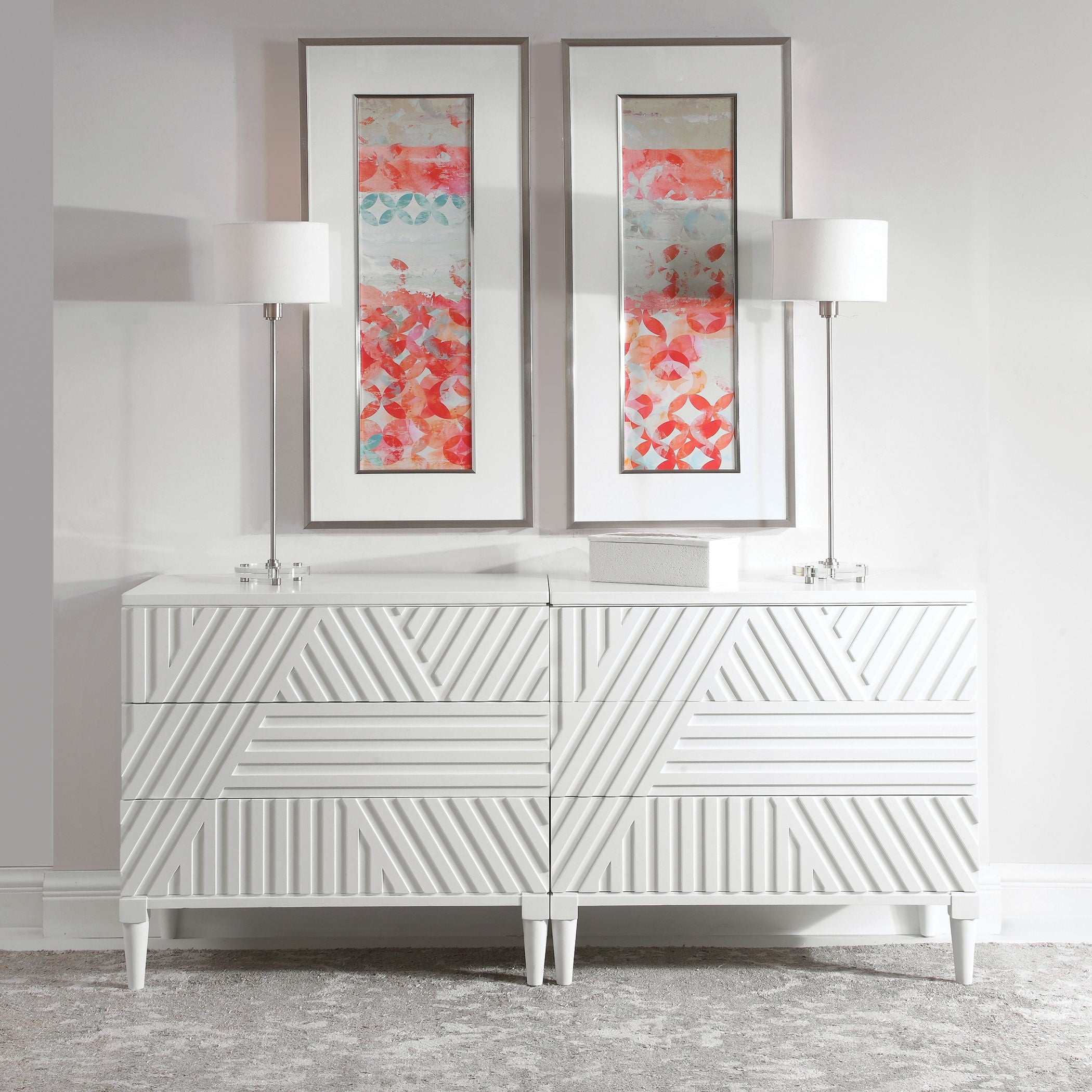 White Colby Drawer Chest - 5-Drawer Storage Organizer for Bedroom, Closet & Office - Modern & Stylish Furniture for Home Organization