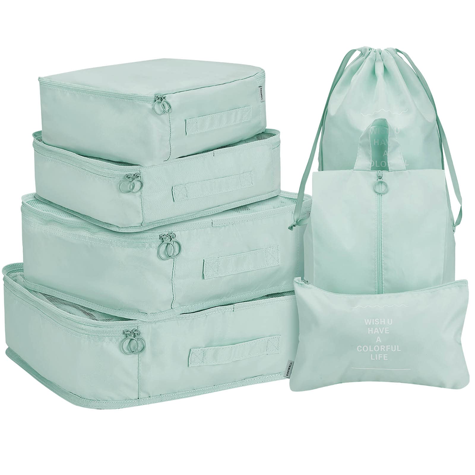 HiDay 7-Piece Packing Cubes Set - Travel Luggage Organizers for Suitcases, Backpacks & Daily Storage | Perfect for Business Trips, Vacations & Home Organization
