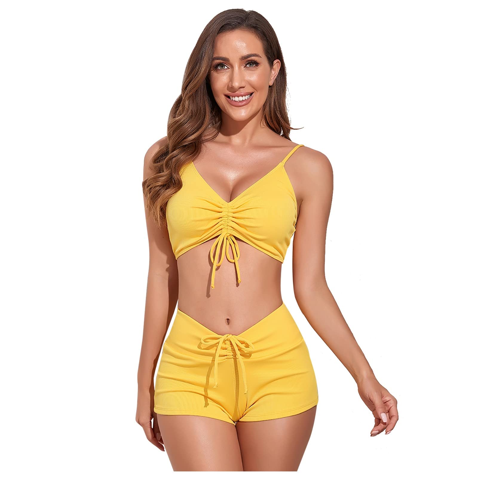 Women's Floral Printed Modest Two Piece Bikini Set - Loose Fit Tankini Swimsuits for Beach, Pool & Vacation Wear