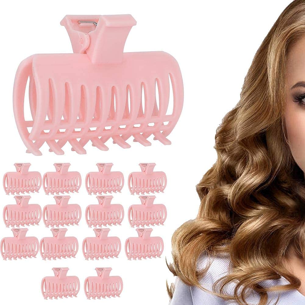 15Pcs Hair Roller Clips - Strong Hold Hair Curler Claw Clips for Women & Girls, Perfect for Sectioning & Styling Hair at Home or Salon (Great for Curling, Updos & Hairdressing Tools)