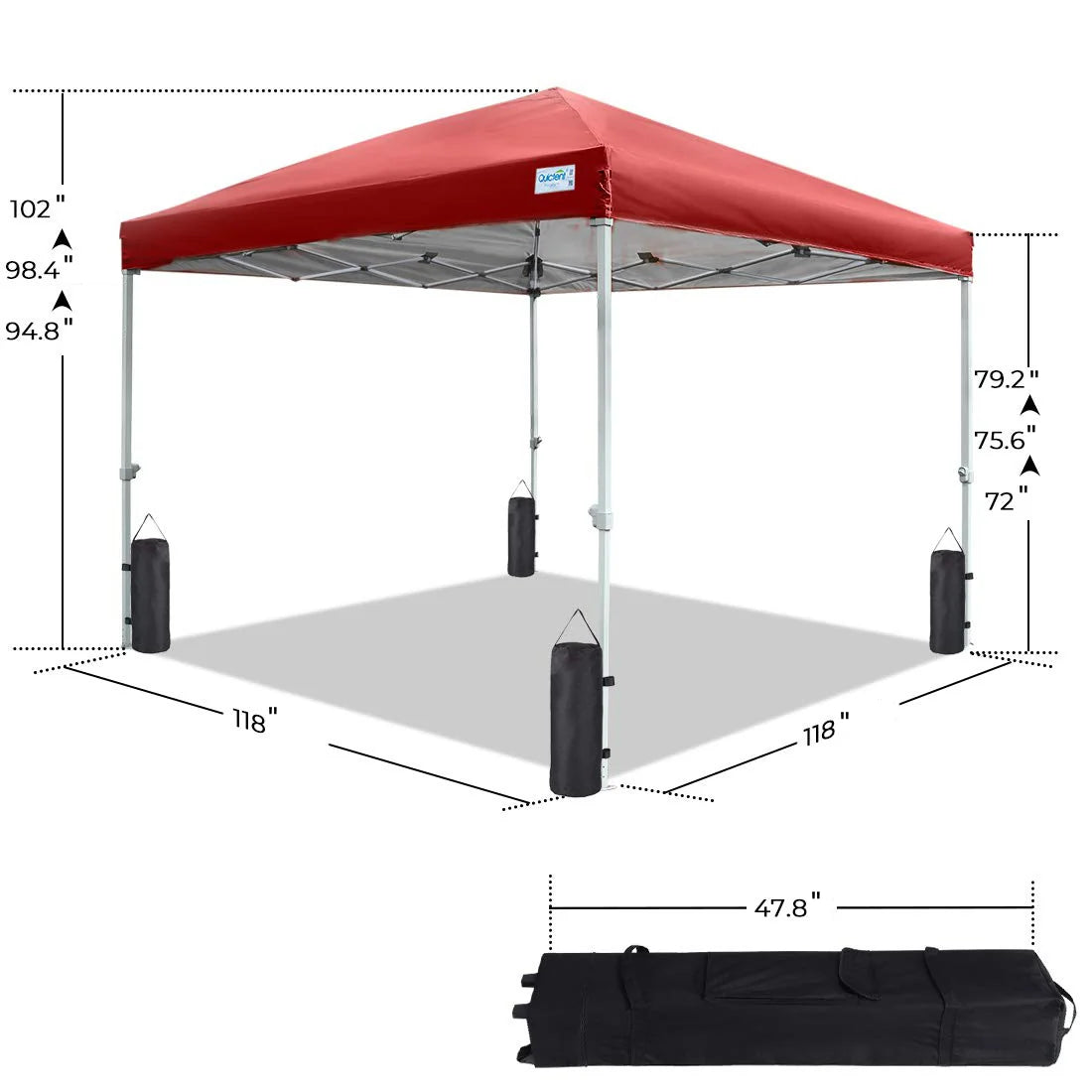 10' x 10' Pop Up Canopy Tent with Removable Sidewalls & Netting - Perfect for Outdoor Events, Camping, Beach Parties, and Backyard Gatherings