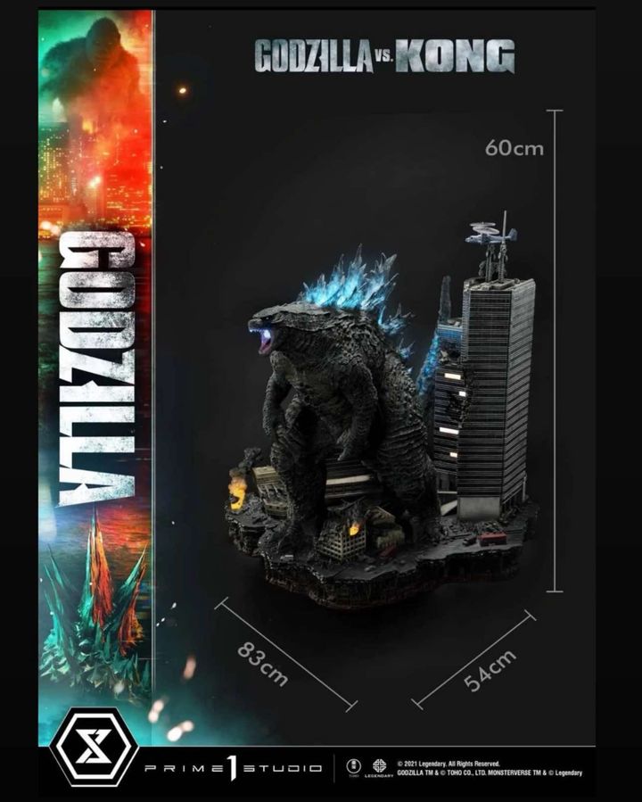 Prime 1 Studio Licensed Godzilla vs Kong Final Battle Statue - Highly Detailed Collectible Figure for Movie Fans & Home Decor | Perfect for Display in Living Room, Office, or Gaming Room