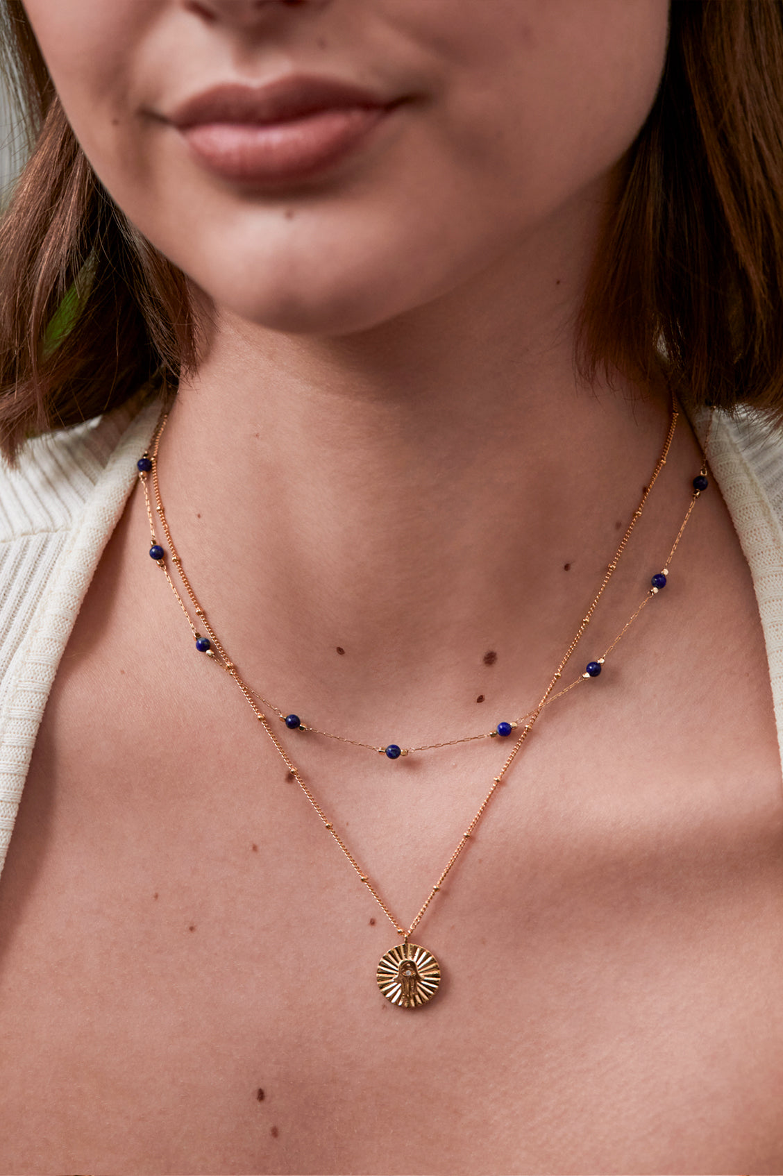Boho Hamsa Hand Coin Necklace for Women - Spiritual Protection Jewelry - Perfect for Yoga, Meditation & Festival Outfits