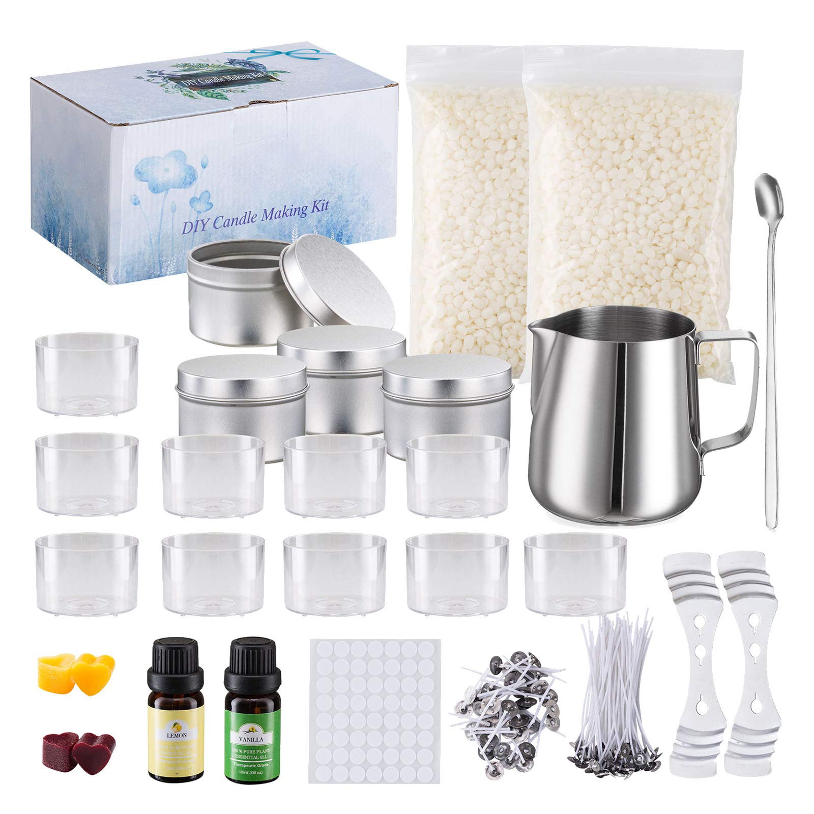 15ml DIY Scented Candle Making Kit with Tealight Holders - Home Craft Supplies for Aromatherapy, Gifts & Decorative Centerpieces (Perfect for Weddings, Spa Nights & Cozy Home Decor)