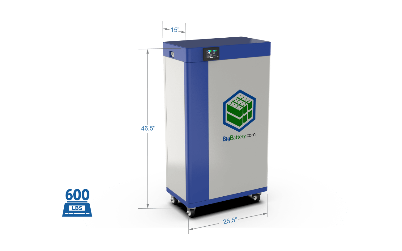 48V LiFePO4 Battery 300Ah 15.0kWh - BigBattery KONG ELITE Deep Cycle Lithium Battery for Solar Power, RV, Marine & Off-Grid Energy Storage