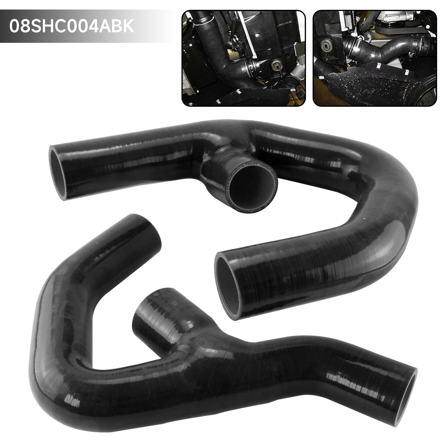 VW GOLF MK5 A3 Jetta GTI 2.0 FSi Silicone Intercooler Pipe Hose - High Performance Black Silicone Hose for Turbocharged Engine Upgrades & Performance Tuning