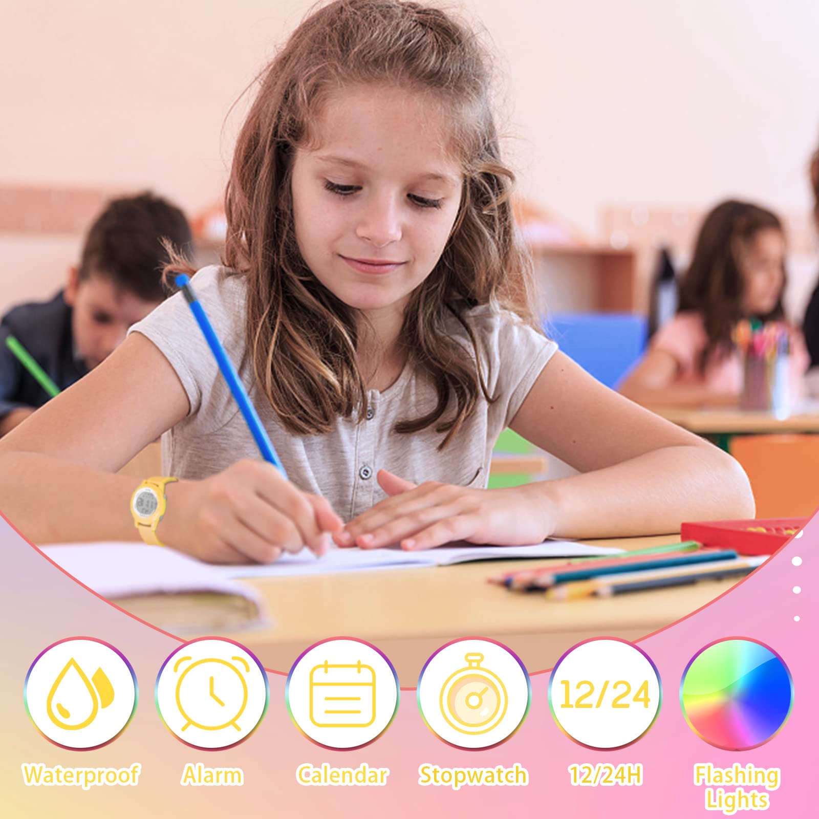 SUPZOE Kids Watches for Boys & Girls Ages 3-9 - Waterproof Unicorn Digital Watch with LED Light - Perfect Birthday & Christmas Gift for 3-8 Year Olds - Ideal for School, Playtime & Outdoor Activities