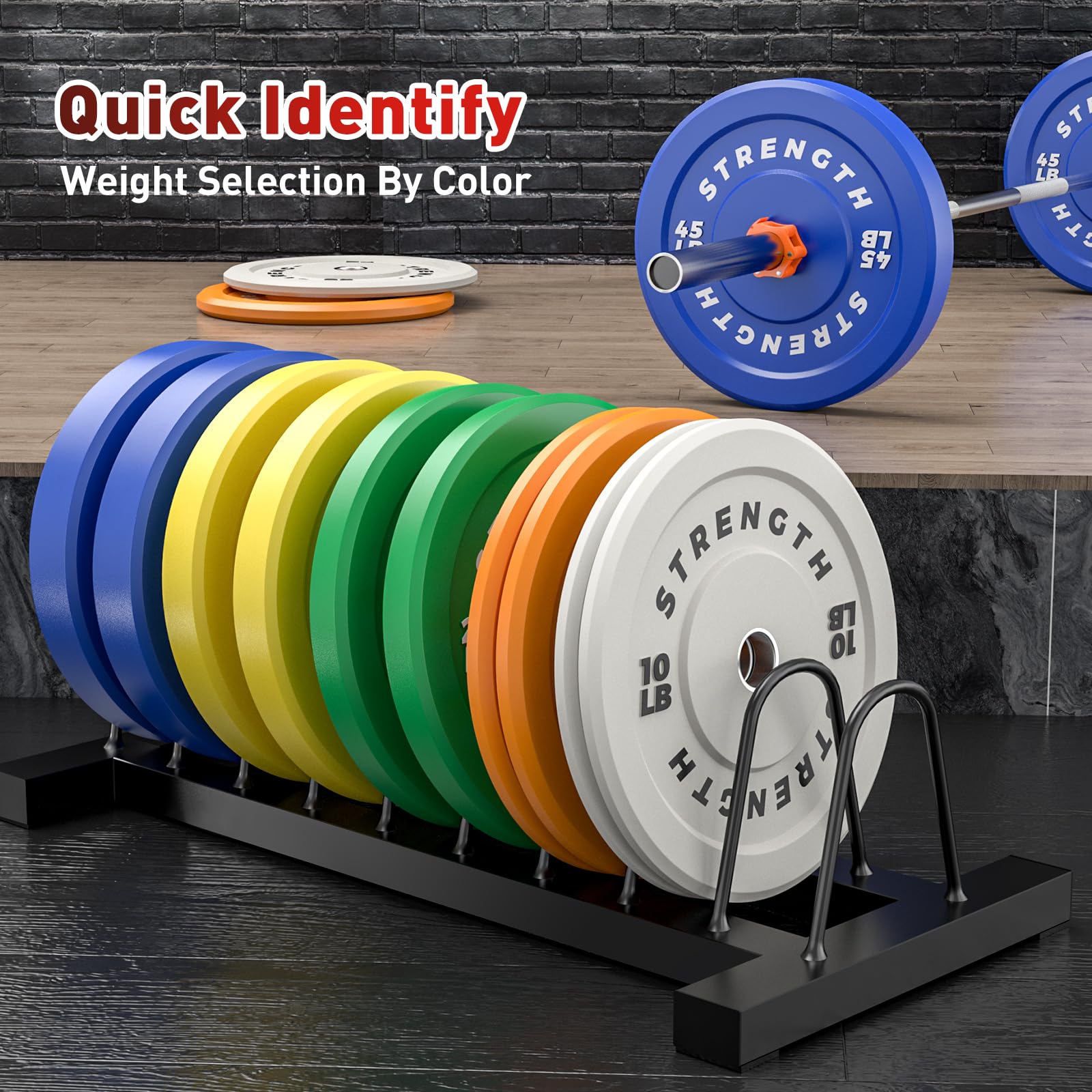 Premium Color-Coded Rubber Bumper Plates Set - 2 Inch Olympic Weight Plates for Home Gym, CrossFit & Strength Training - Perfect for Deadlifts, Squats & Powerlifting Workouts