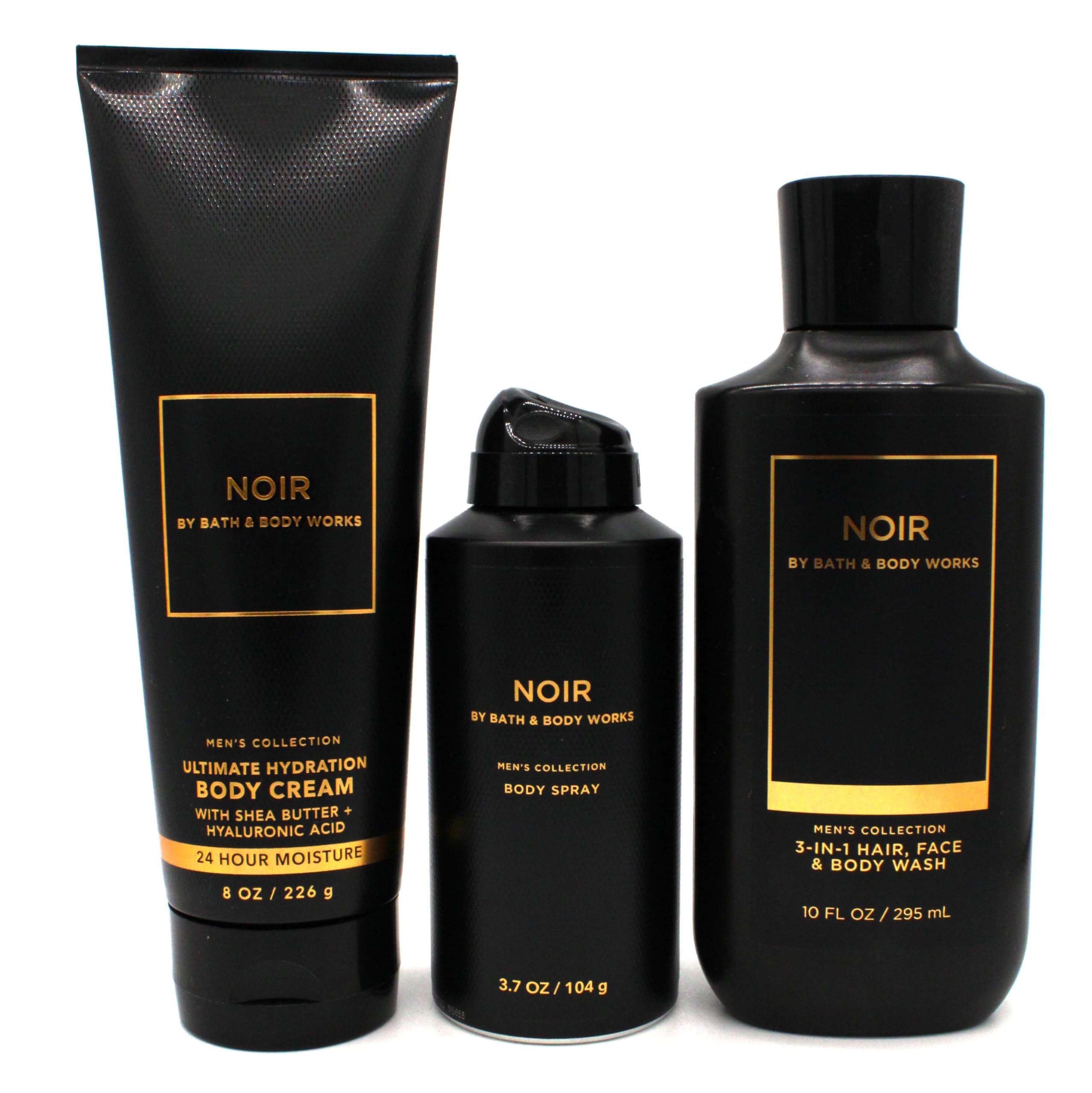 Noir Bath & Body Gift Set - Luxurious Body Spray, Body Wash & Body Cream Trio for Women | Perfect for Self-Care, Spa Days & Romantic Evenings
