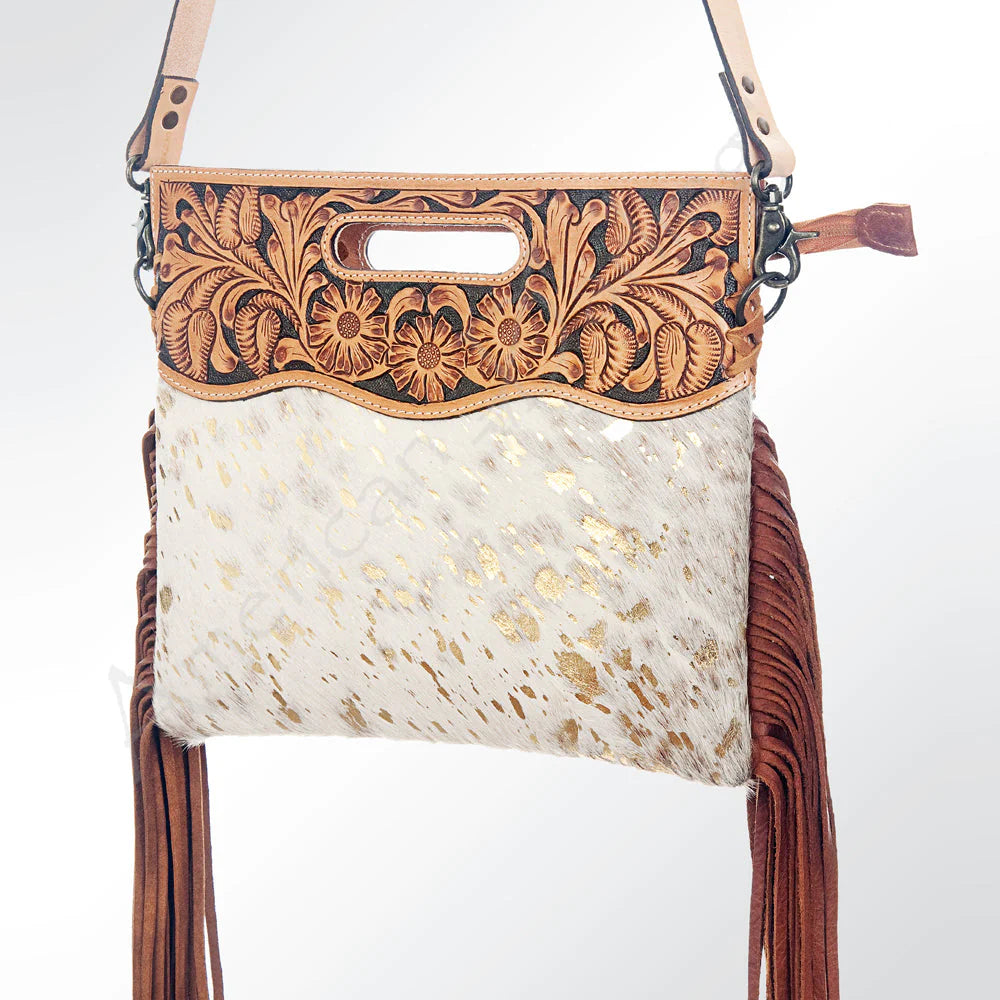 American Darling Genuine Cowhide Fringe Purse - Stylish Boho Crossbody Bag for Women | Perfect for Casual Outings, Music Festivals & Date Nights