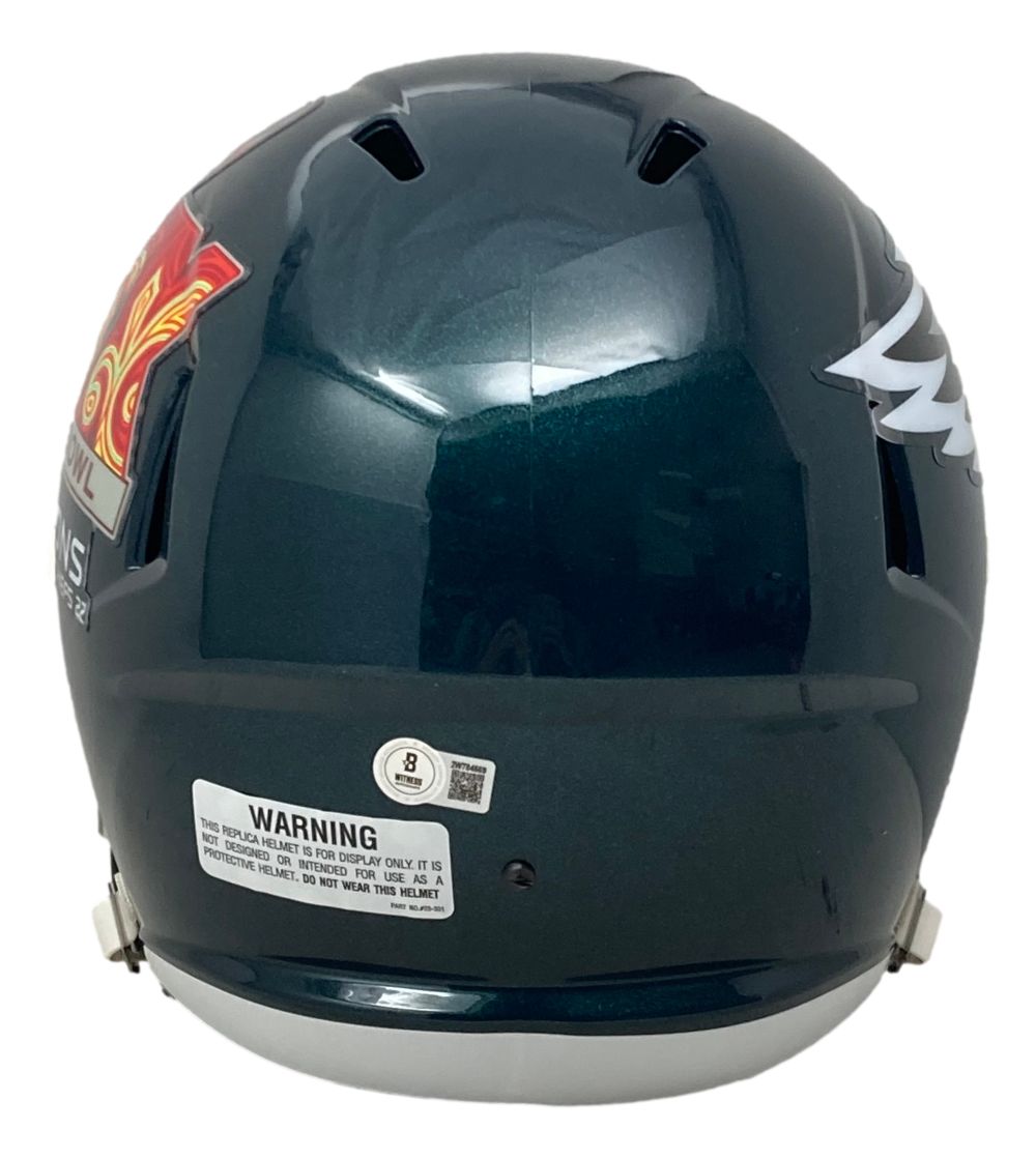 Authentic Nick Sirianni Autographed Philadelphia Eagles Full Size Super Bowl LIX Replica Football Helmet - Collectible Memorabilia for Eagles Fans, Sports Enthusiasts & Home/Office Decor