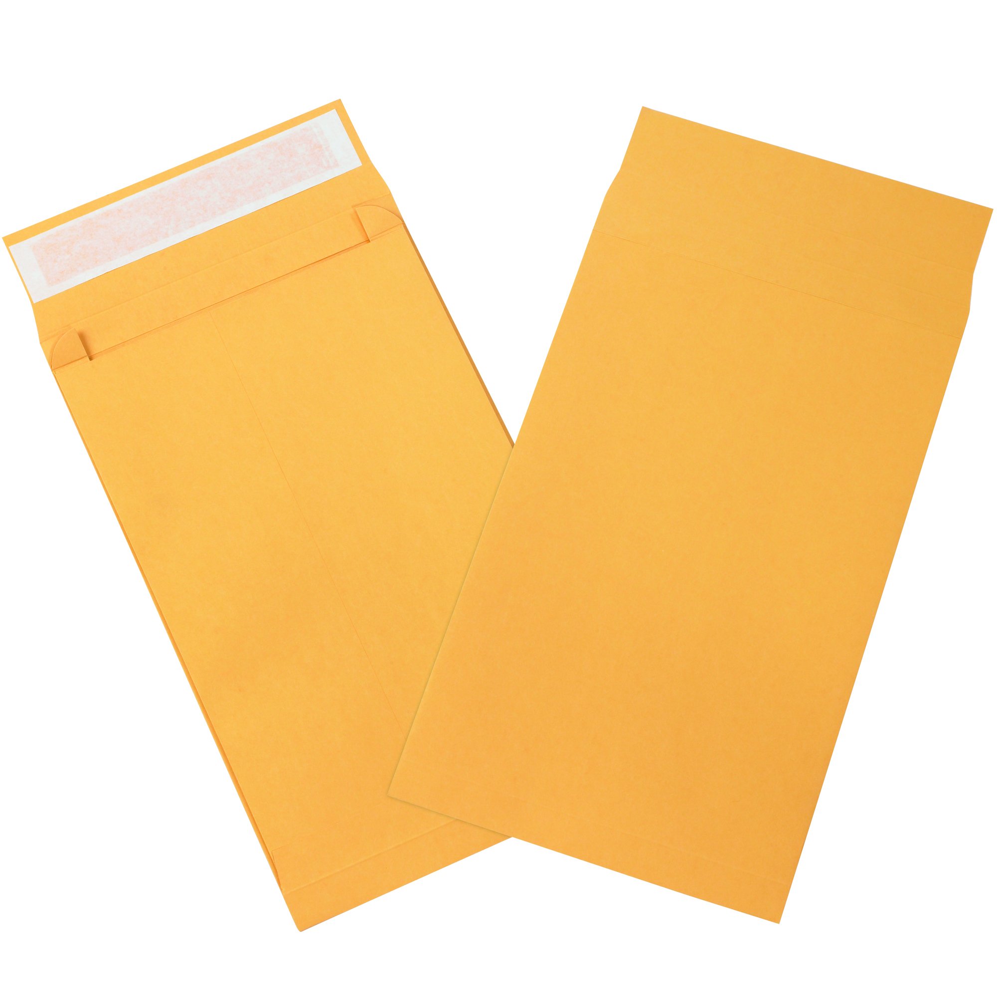 Partners Brand PEN1074 Expandable Self-Seal Envelopes 10x15x2 Inches - 250 Pack Kraft Brown Mailing Envelopes for Shipping, Documents, and Business Correspondence