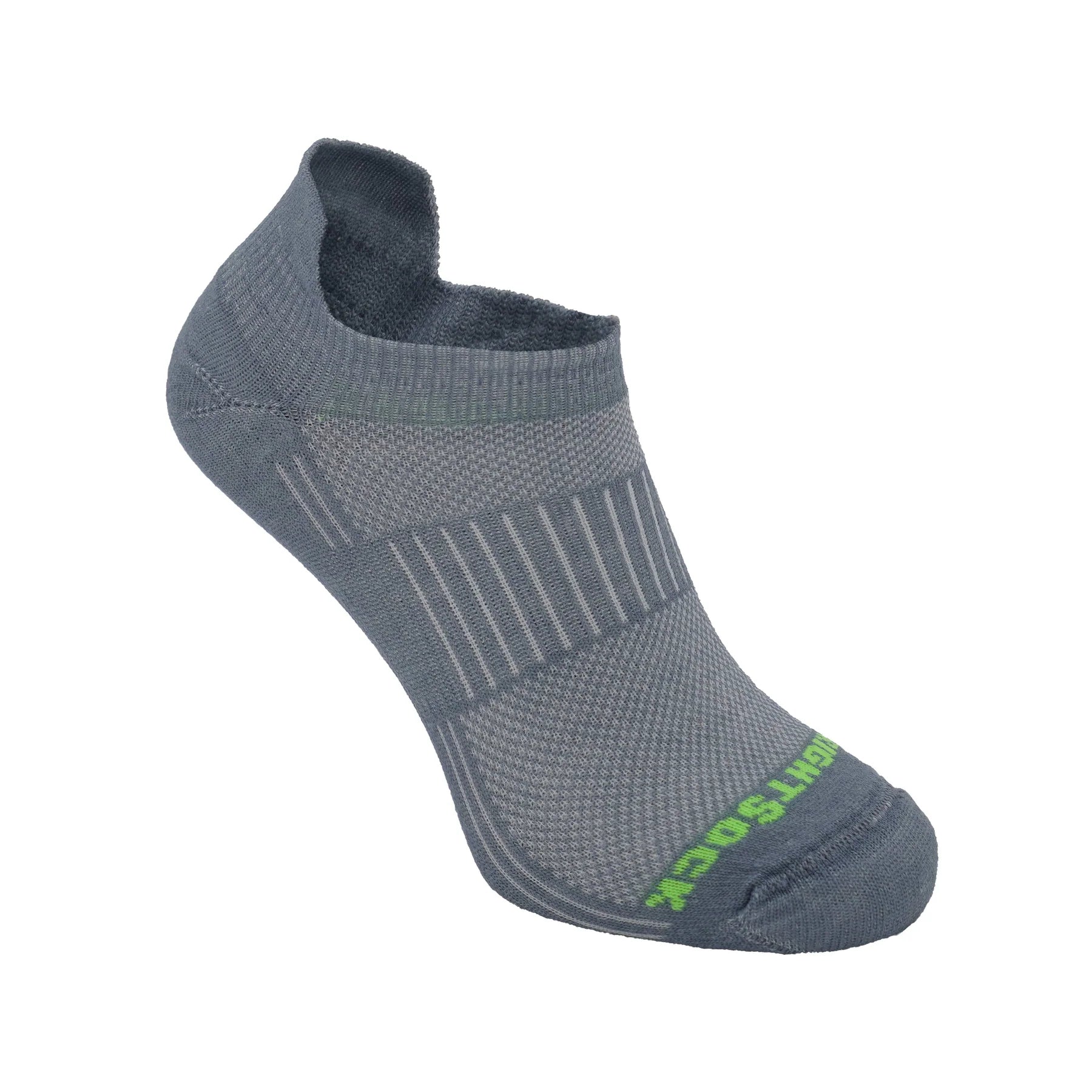 Coolmesh II Tab Socks - Breathable Athletic Socks for Running & Sports (Steel Grey/Neon Green) - Perfect for Gym, Hiking & Everyday Comfort