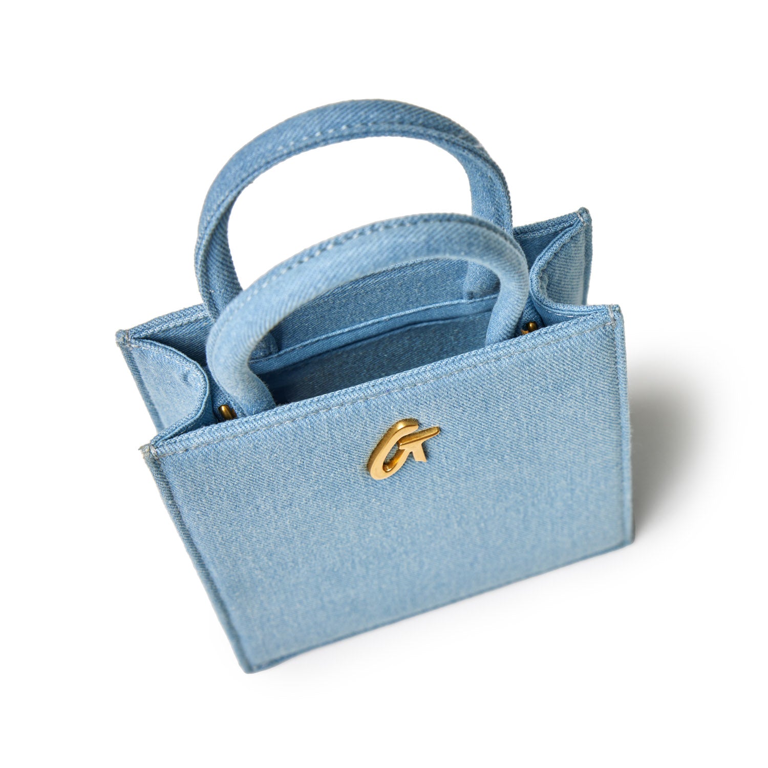 Mini Denim Gold Tote Bag - Stylish & Compact Handbag for Women - Perfect for Shopping, Travel & Everyday Use