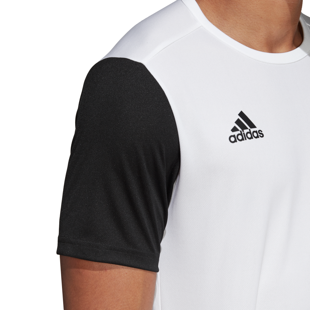 Adidas Youth Estro 19 Soccer Jersey - White & Black - Breathable Performance Shirt for Teen Players - Perfect for Training, Matches & Team Sports