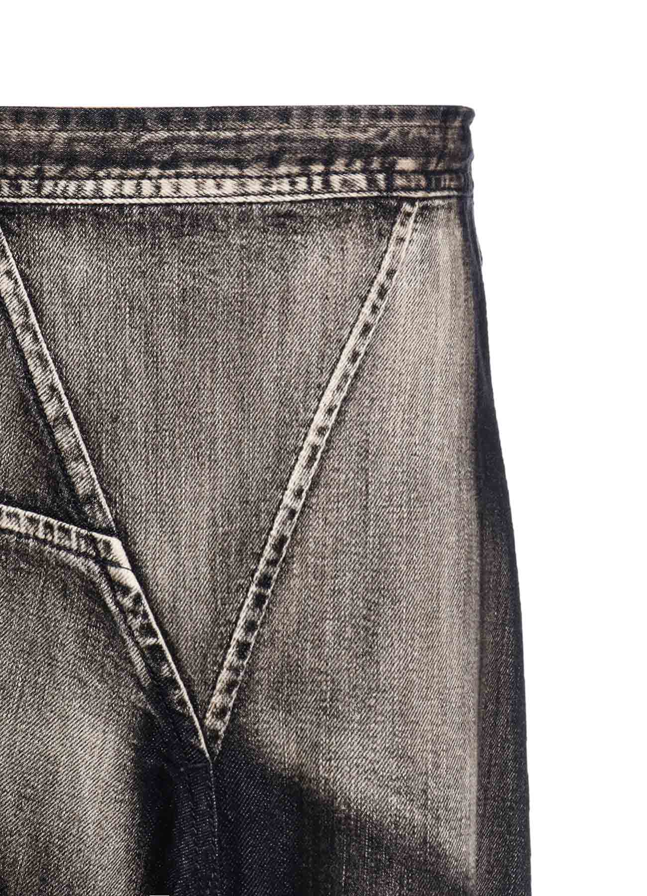 Spotted Denim Triangle Gusset Flare Skirt for Women - Vintage Retro High Waist A-Line Skirt - Perfect for Casual Outfits, Parties, and Boho Fashion