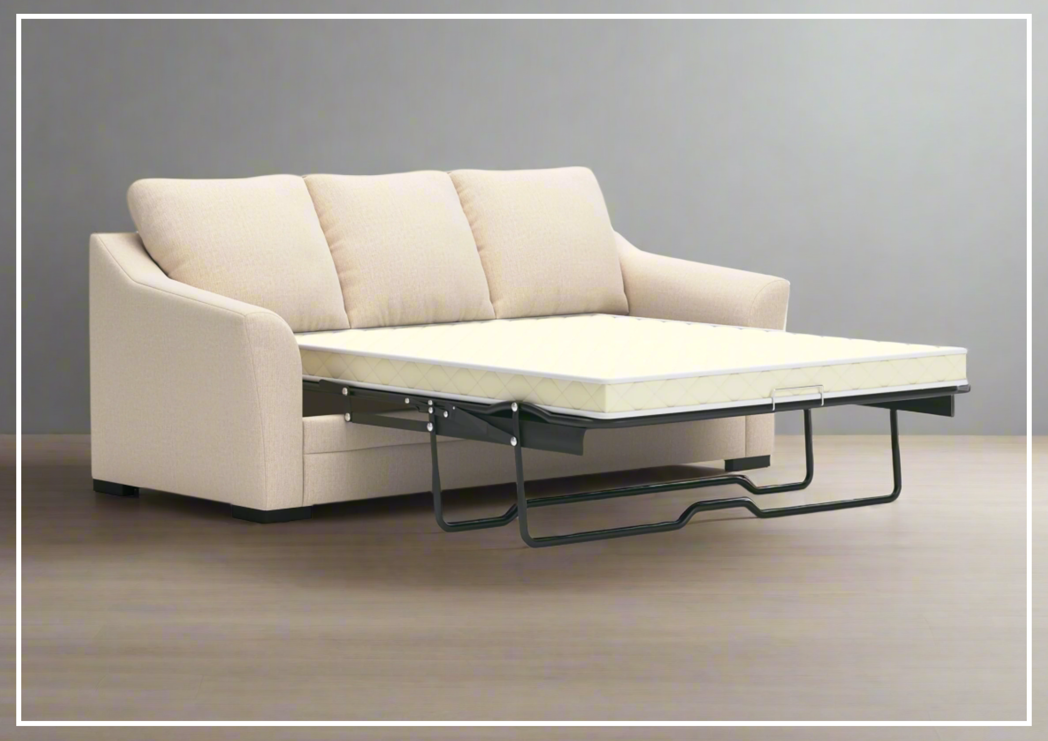 Gio Italia Lorien Queen Fabric Sleeper Sectional Sofa with Chaise Lounge - Modern Convertible Sleeper Couch for Small Spaces, Living Room & Guest Room