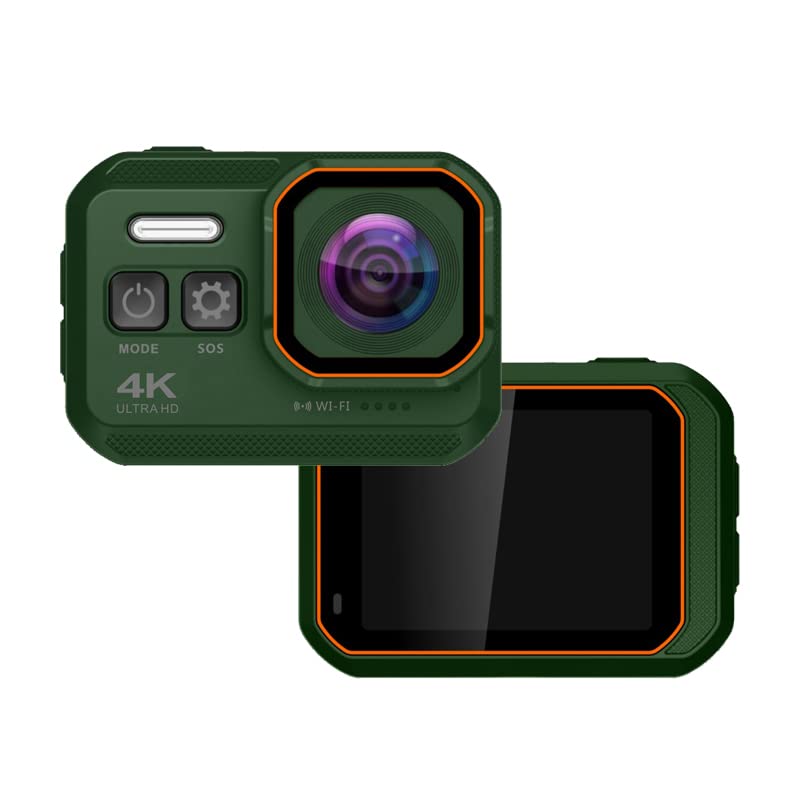 4K Waterproof Action Camera with 16MP & 60fps - Stabilized Helmet Cam for Motorcycle, Sports, Underwater Videos - Includes 16GB SD Card - Perfect for Vlogging, Adventure Travel & Extreme Sports