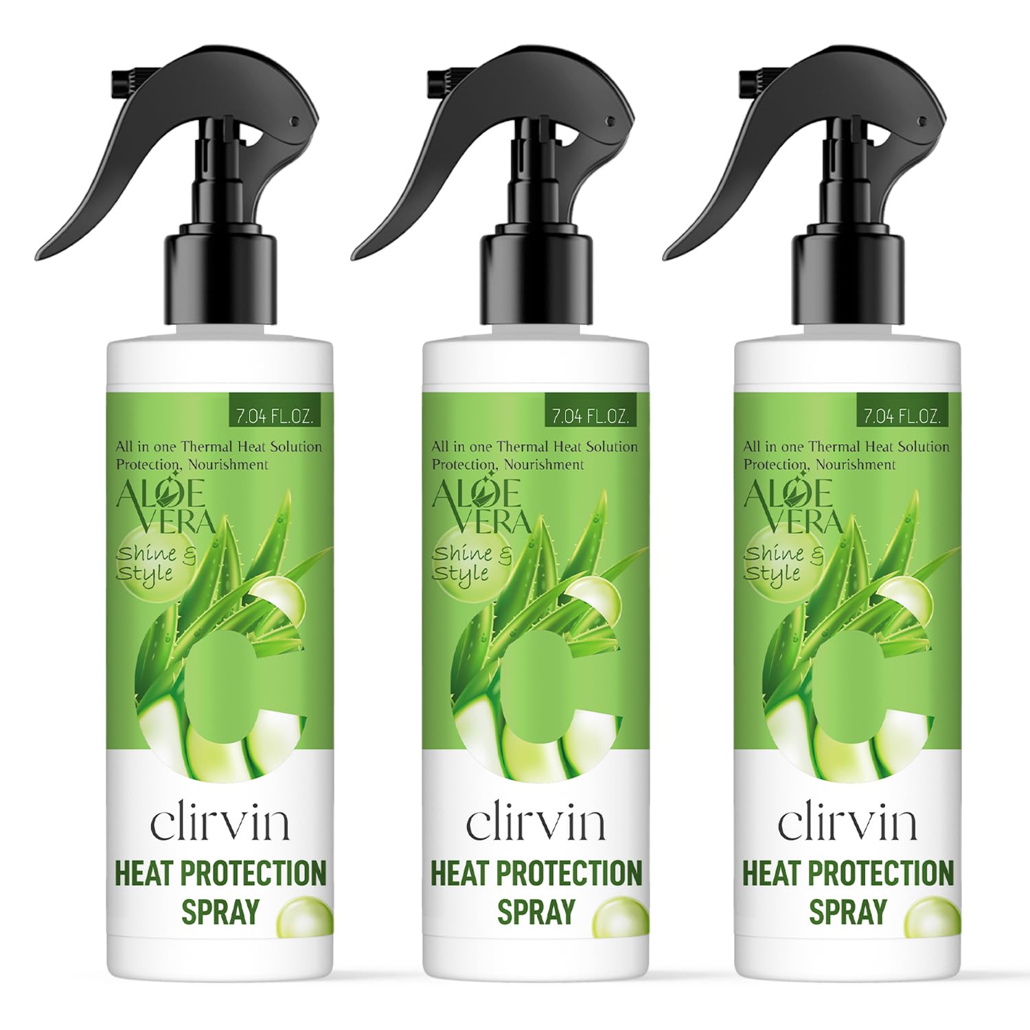Clirvin Heat Protectant Spray for Hair Straightening & Styling - 600ml Thermal Protection Spray for Men & Women - Prevents Heat Damage from Flat Irons & Blow Dryers - Salon Quality Hair Care for Smooth, Shiny Hair