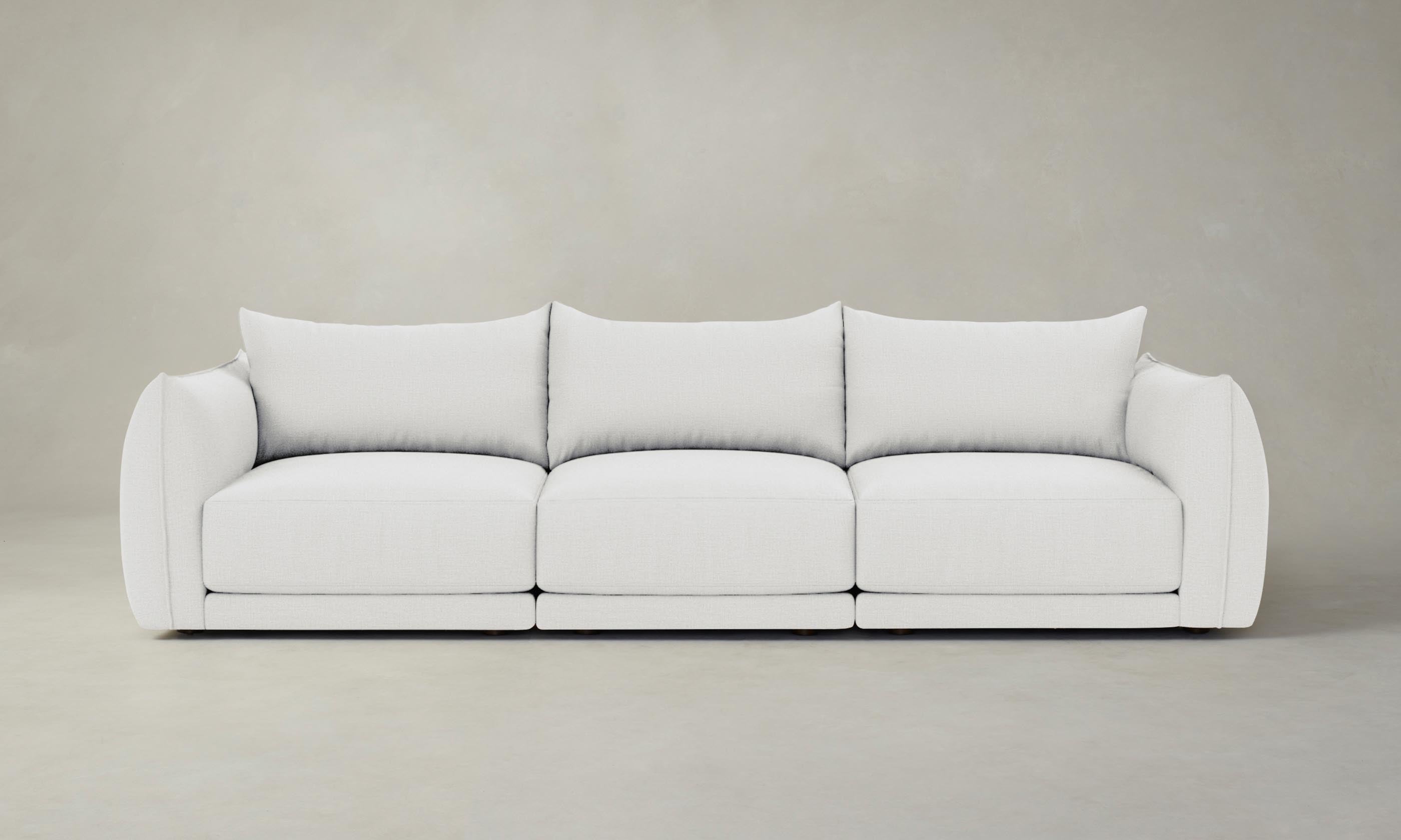 The Jones Modular Sofa - Performance Linen Weave in Pure White | Modern Sectional Couch for Living Room, Lounge & Office Spaces
