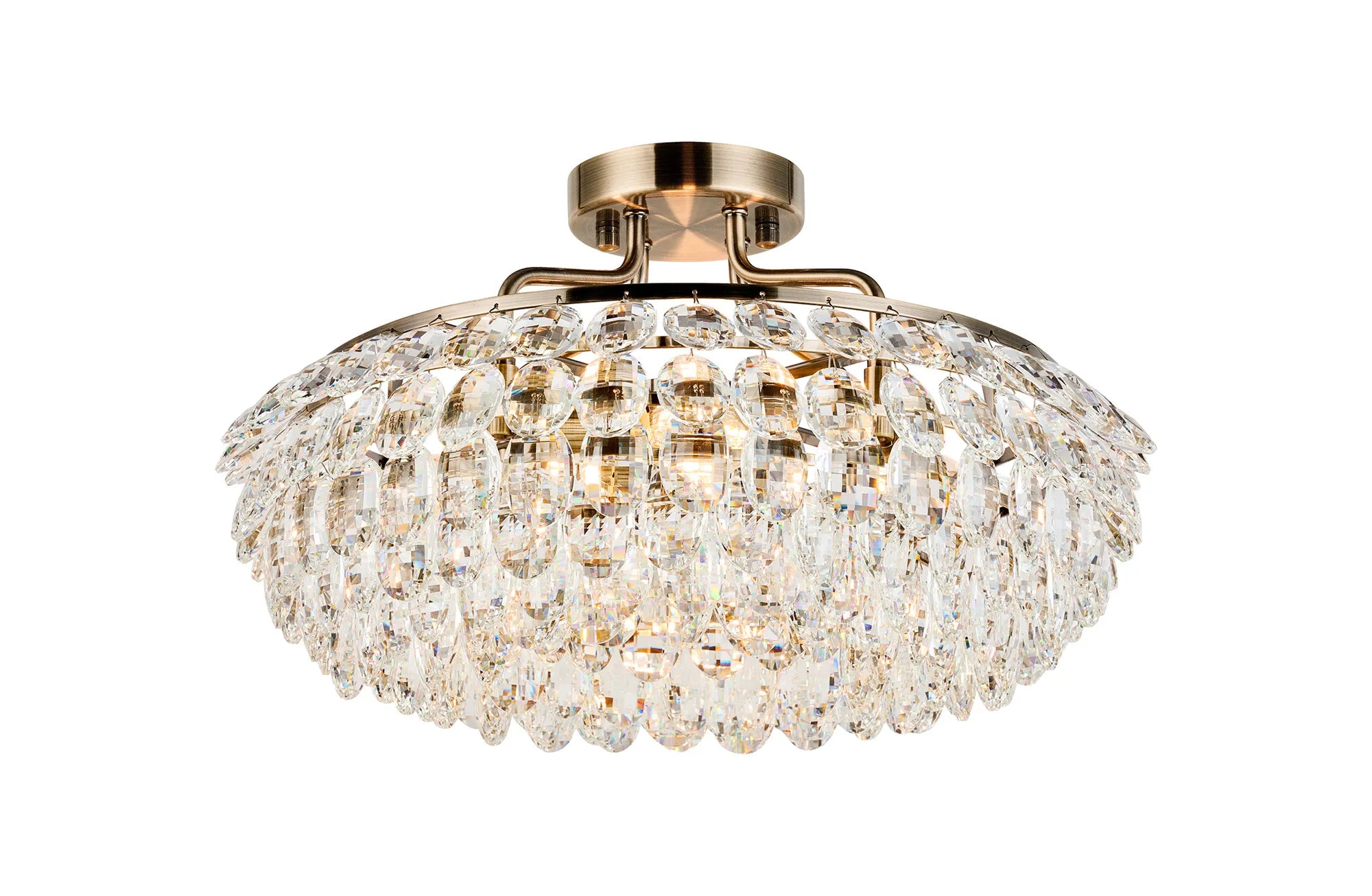 Consten Semi Flush Ring Ceiling Light Fixture with E14 Socket - Perfect for Bedroom, Hallway & Small Space Lighting